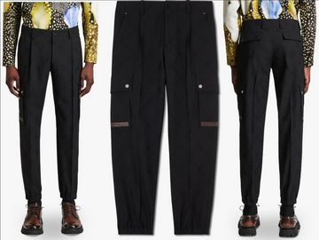 Berluti Loungehose BERLUTI Signature Wool Leather Cargo Trousers Pants Hose Crest Embroid