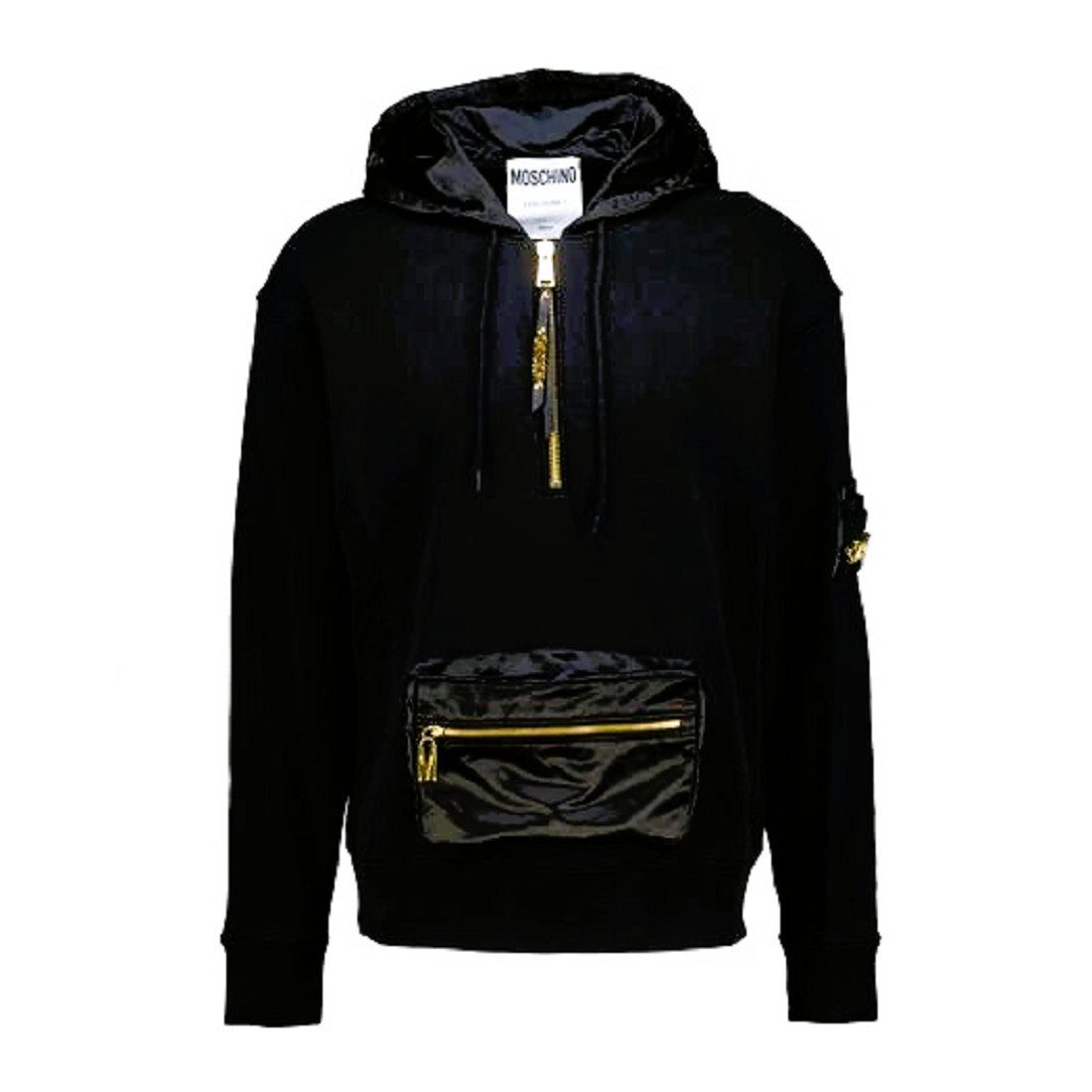 Moschino Hoodie Moschino Herren Pullover, MOSCHINO COUTURE HALF ZIP HOODIE. Bauchtasche Mit Reißverschluss
