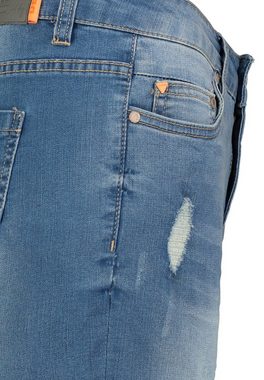 SUBLEVEL Jeansbermudas Jeansbermuda mit Used-Elementen