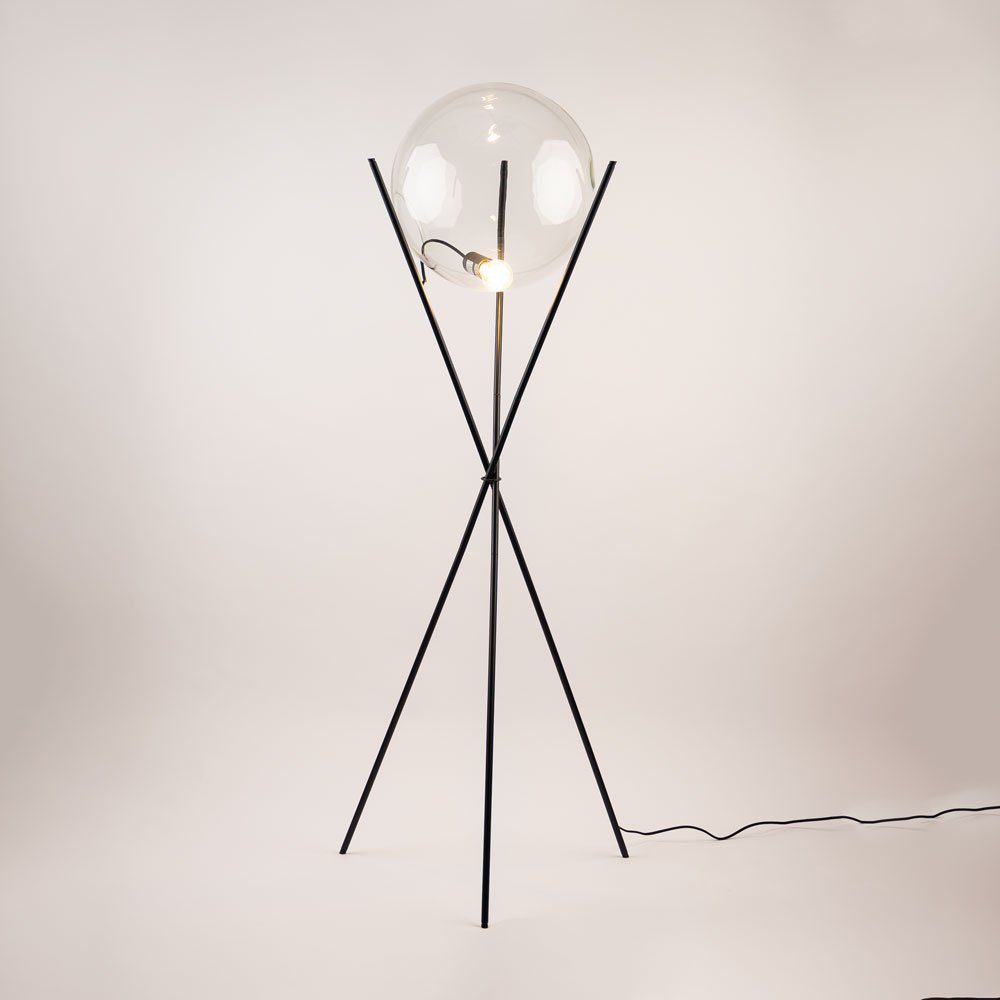 s.luce Stehlampe Dreibeinleuchte Orb Axis 40cm Glaskugel