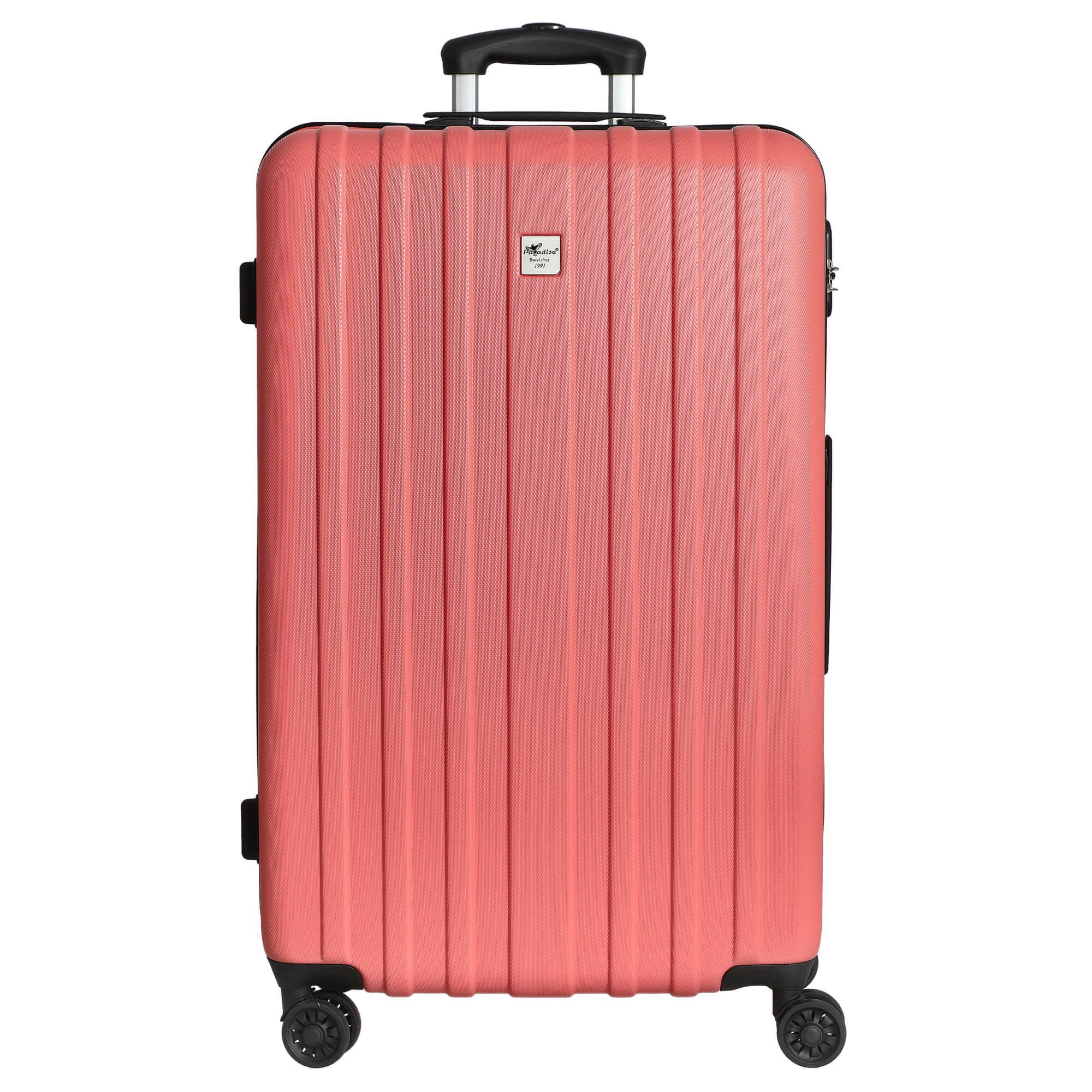 CHECK.IN® Koffer Aurora - 4-Rollen-Trolley 76 cm (koralle), 4 Rollen Rollen