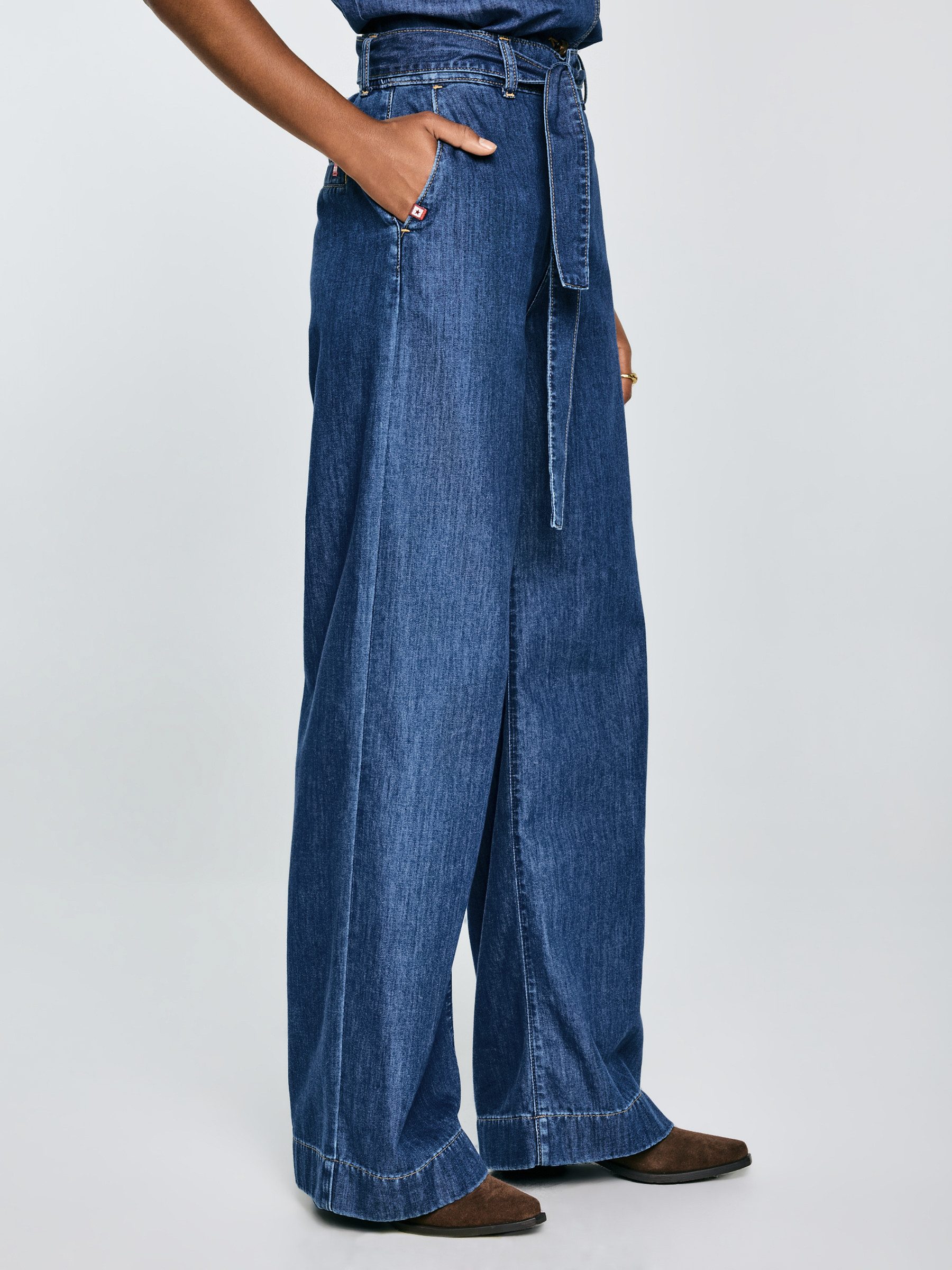 BIG STAR Weite Jeans JULII hohe Leibhöhe
