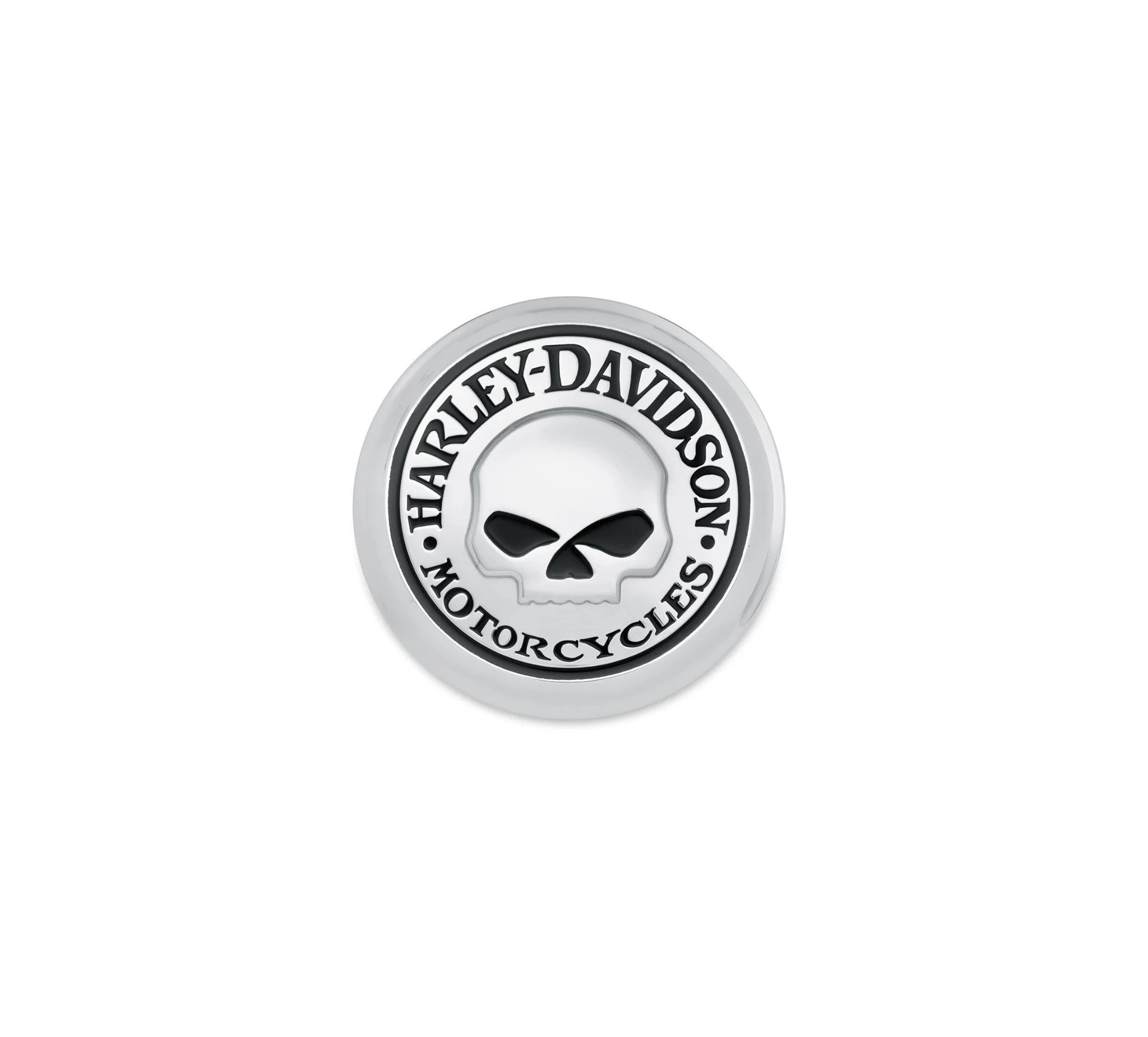 HARLEY-DAVIDSON Tankdeckel -Medaillon Motorrad Willie G Skull für Modelle ab '83, Einfache Montage