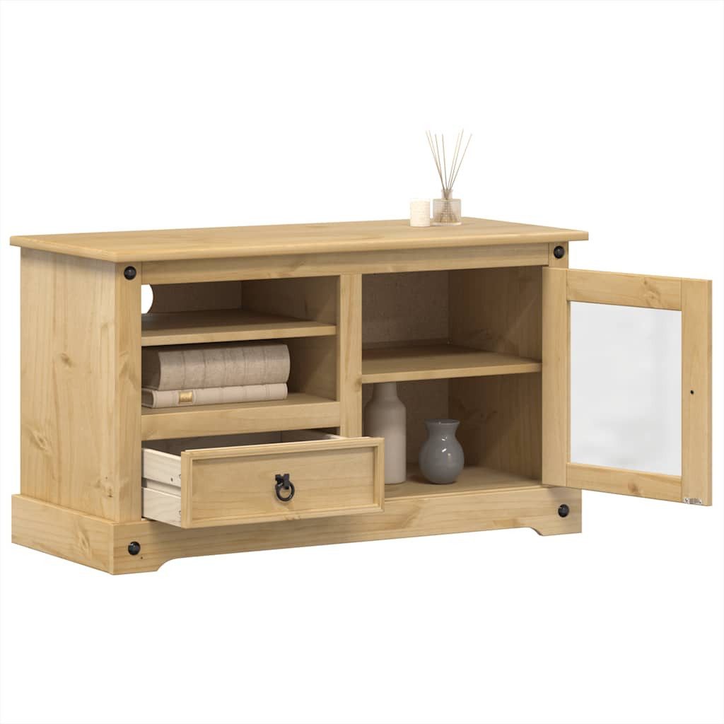 vidaXL TV-Schrank TV-Schrank Corona 100x45x58 cm Massivholz Kiefer