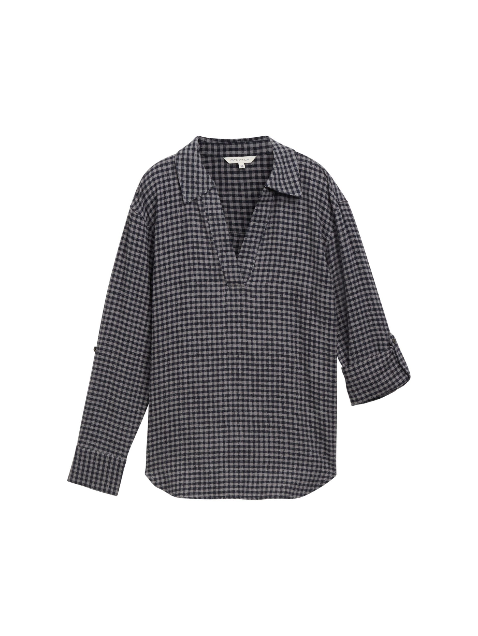 Blusentop Oversized Flanell Bluse - Oversized