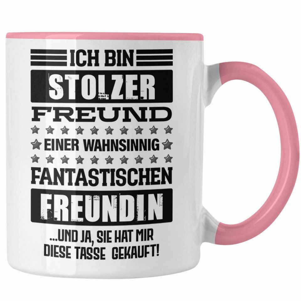 Trendation Tasse Trendation - Geschenk für Freund von Freundin Tasse Lustig  Geburtstag Weihnachten Lustig Stolzer Freund