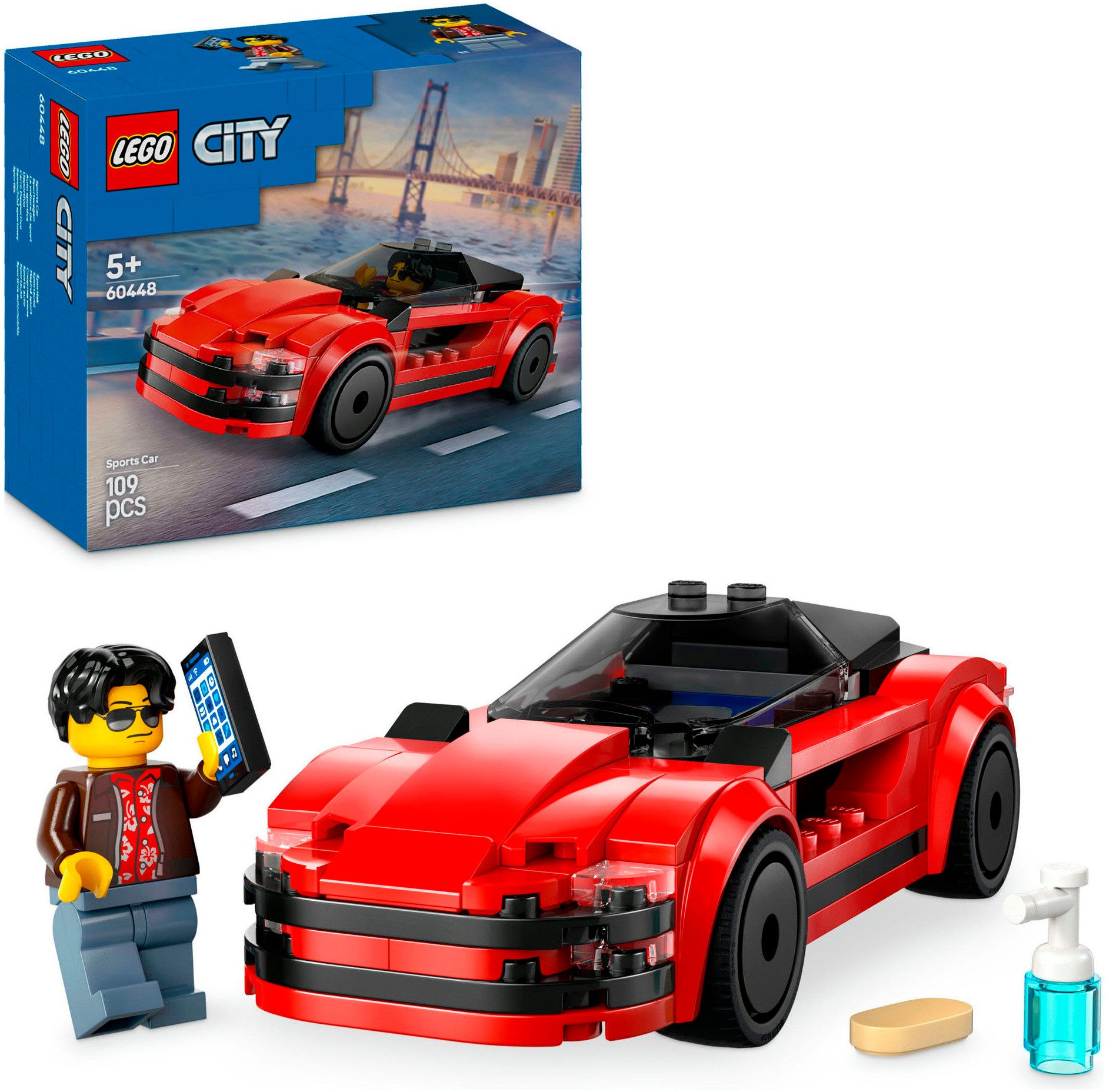 LEGO® Roter Sportwagen (60448), LEGO City Konstruktionsspielsteine, (109 St günstig online kaufen