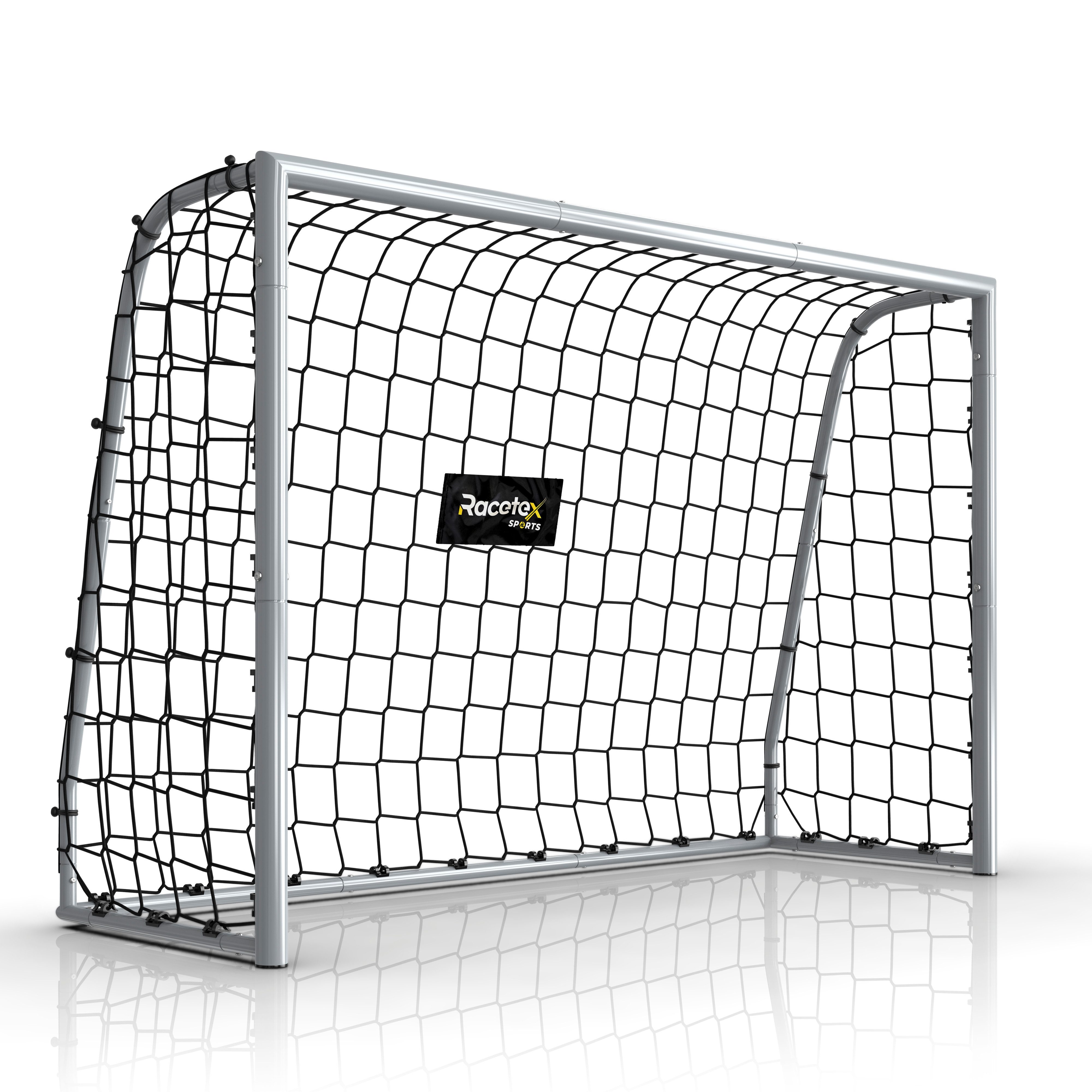 Racetex Fußballtor Fussballtore für Garten Kinder [WETTERFEST] stabiler Metallrahmen (mit robustem Fußballnetz und Erdankern Fußballtore Garten für Kinder), ⚽ unsere Empfehlung ⚽