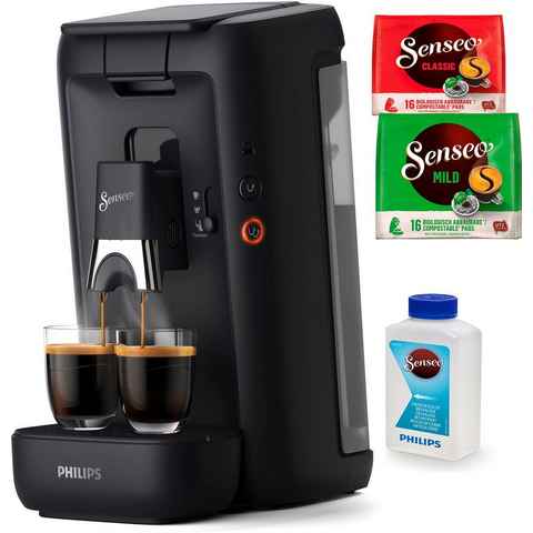 Philips Senseo Kaffeepadmaschine Maestro CSA260/60, aus 80% recyceltem Plastik, +3 Kaffeespezialitäten, Memo-Funktion, inkl. Gratis-Zugaben im Wert von € 14,- UVP