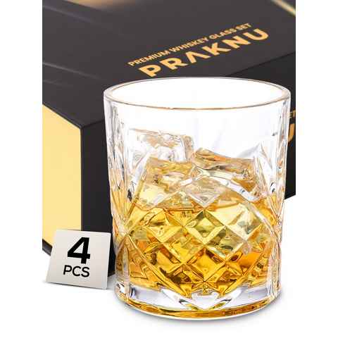 Praknu Gläser-Set Praknu Whisky Gläser 4er Set, Glas, Verschenken