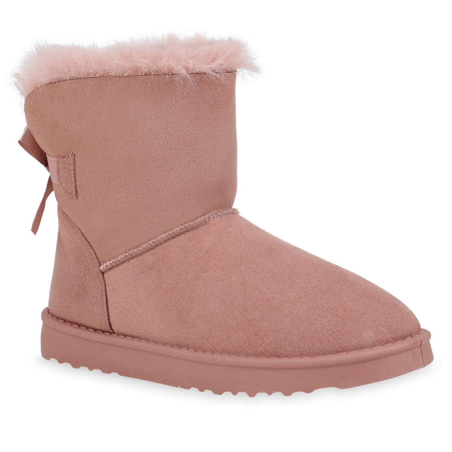 VAN HILL 824965 Schlupfboots Damen Stiefeletten Schlupfstiefeletten Warm Gefütterte Boots