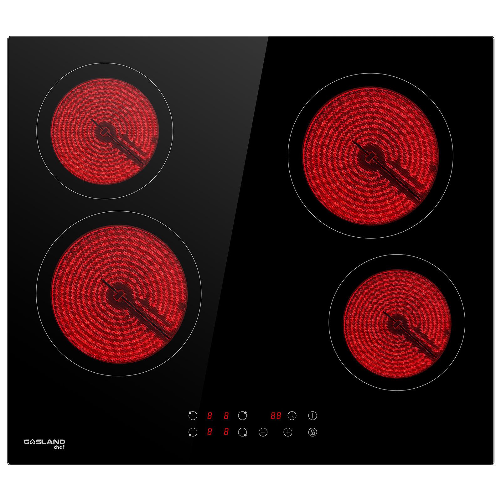 GASLAND Elektro-Kochfeld, 6000W Elektro mit Kindersicherung und Automatik Timer