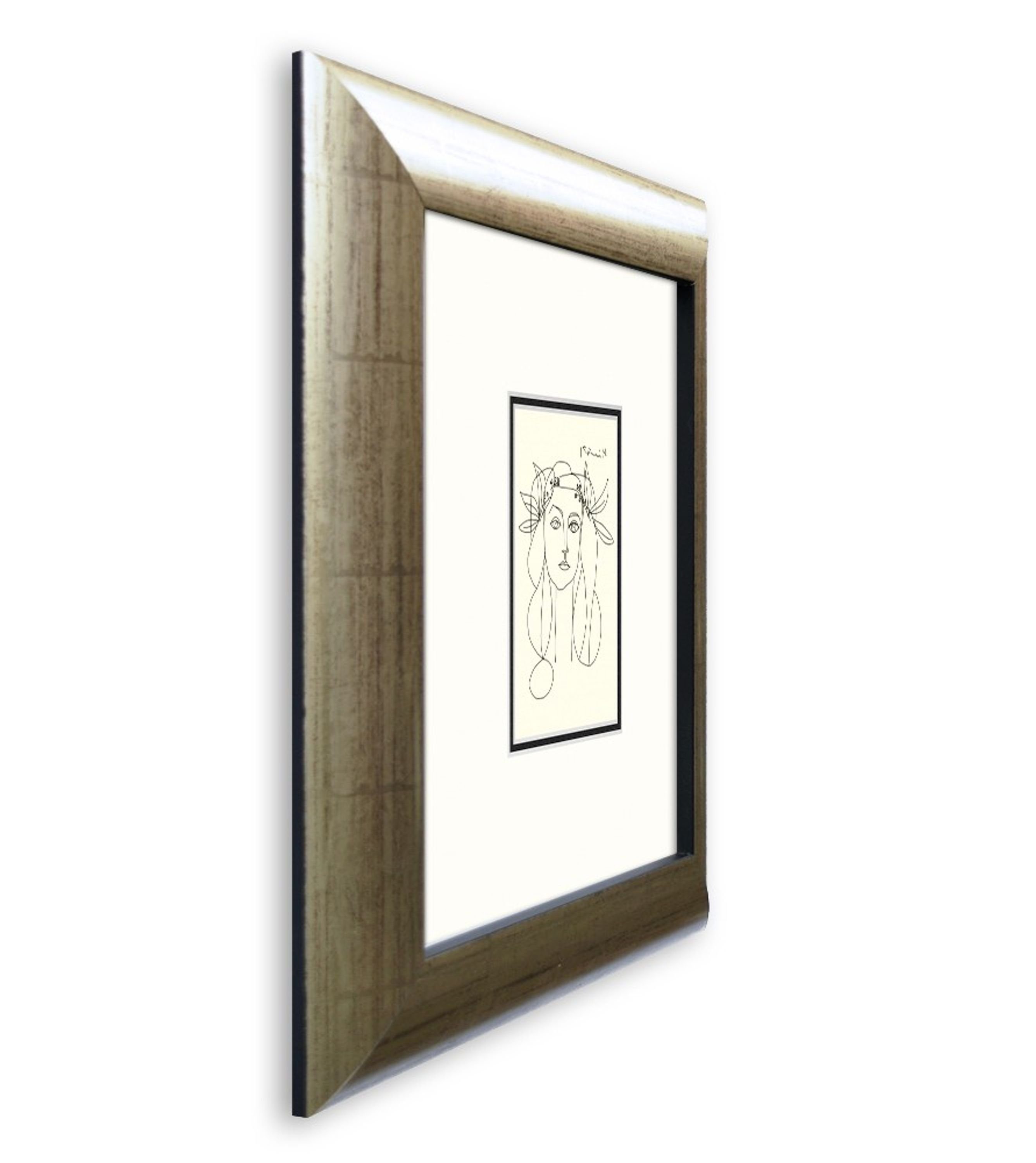 artissimo Bild mit Picasso Poster / gerahmt Bild Pablo Rahmen Wandbild Rahmen mit 35x39cm 