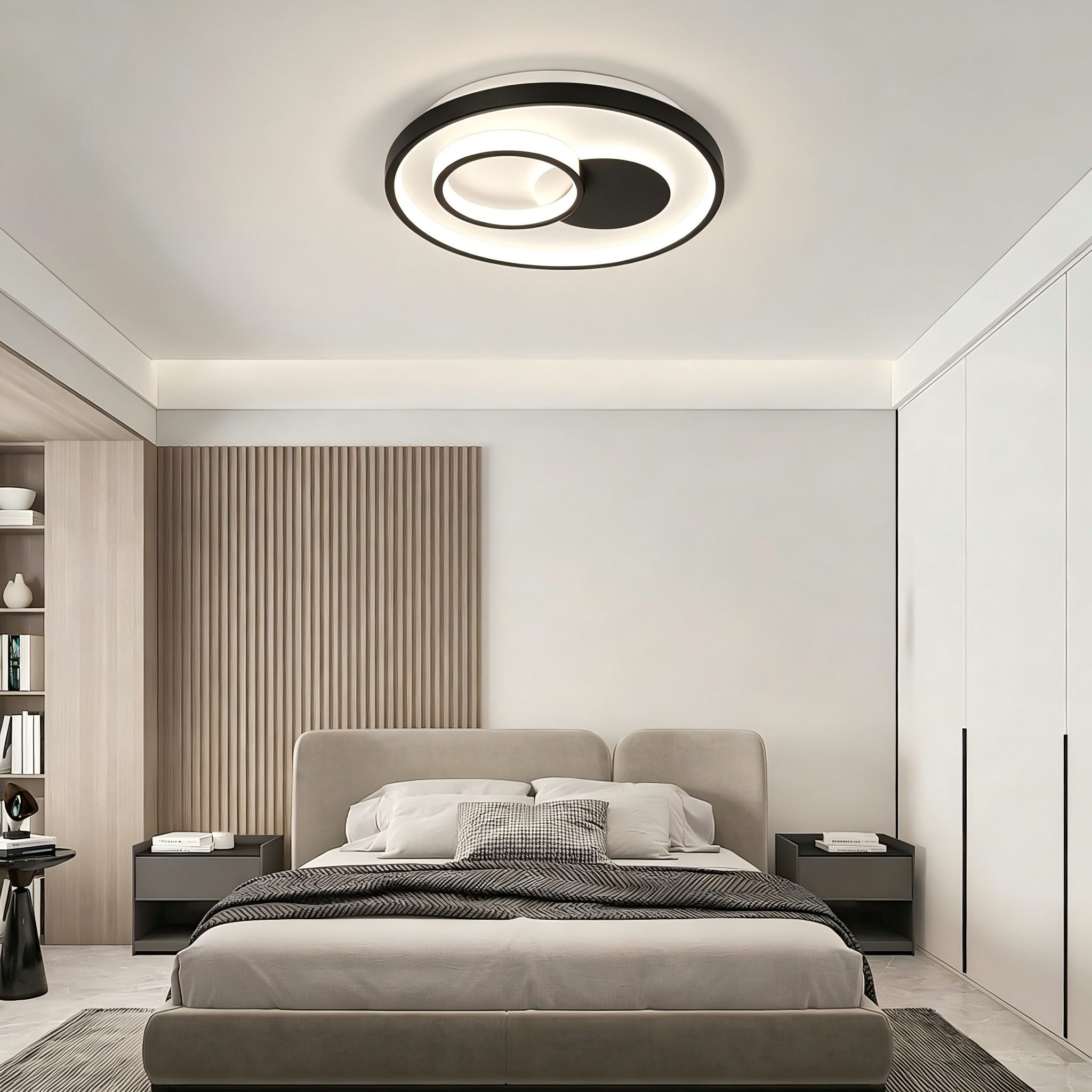 BlingBin Deckenleuchte LED Moderne 30W, 3000K/4500K/6500K 3000LM LED Deckenlampe, mit Memory Funktion, LED fest integriert, Neutralweiß, Warmweiß, Tageslichtweiß, für Wohnzimmer, Schlafzimmer, Büro, Küche und Flur mit Memory Funktion