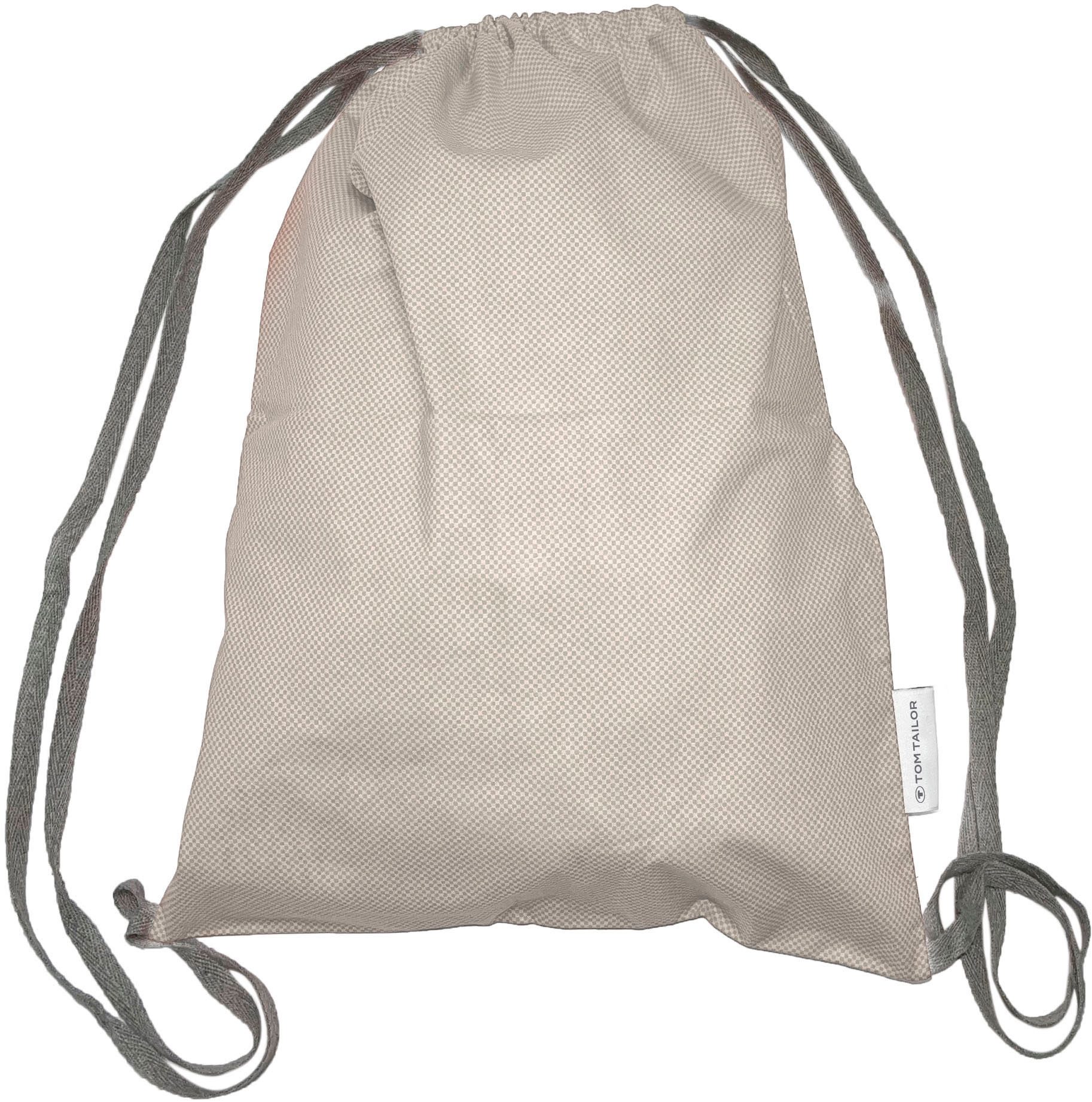 TOM TAILOR HOME Wendebettwäsche Eric in Gr. 135x200 oder 155x220 cm, Renforcé, 3 teilig, mit Reißverschluss, mit GRATIS-Zugabe: Sportbeutel aus 100% Baumwolle