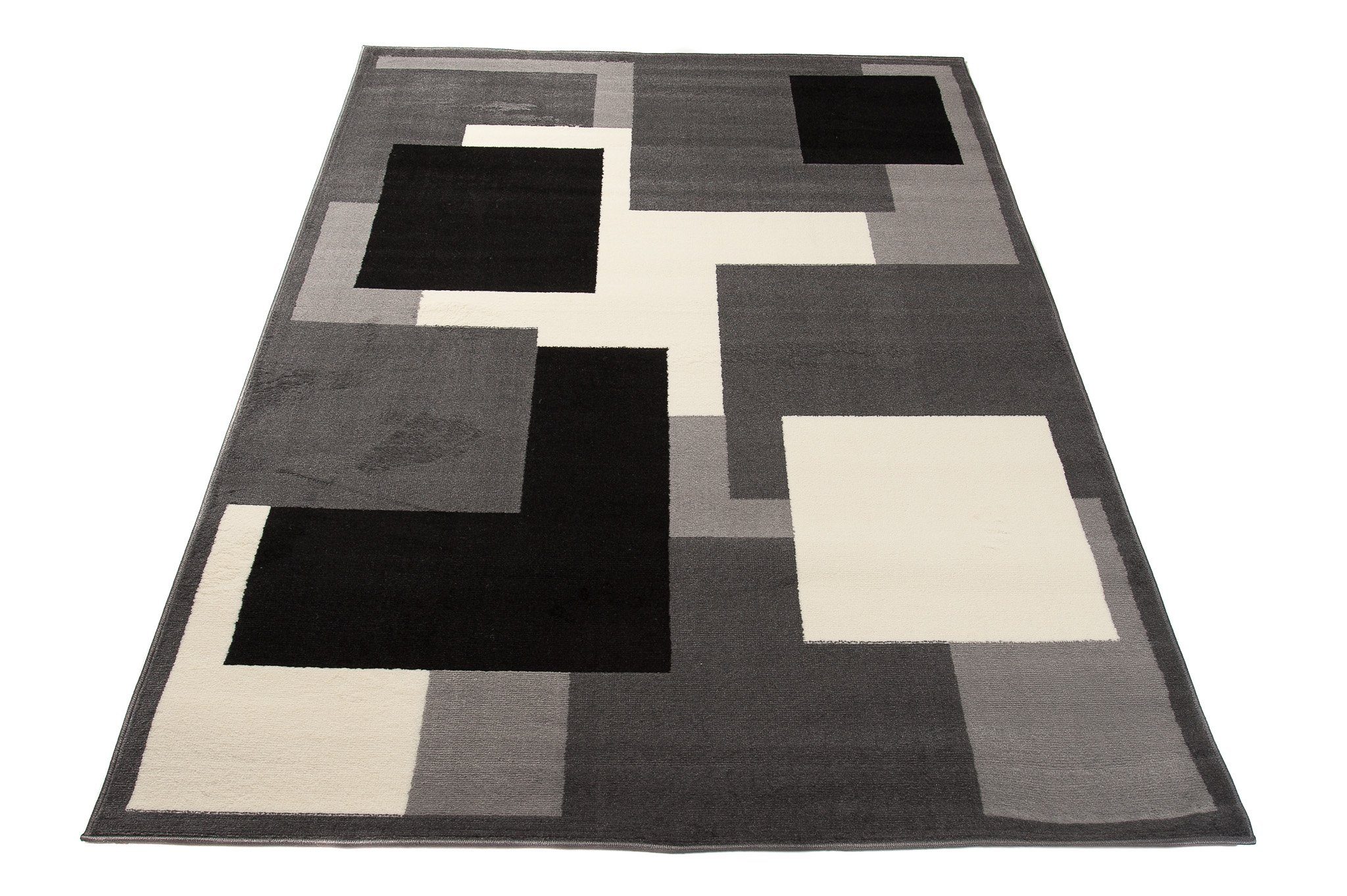 Mazovia Designteppich Modern Teppich Kurzflor Wohnzimmerteppich Robust und pflegeleicht GRAU, 250 x 300 cm, Fußbodenheizung,Allergiker geeignet,Farbecht,Pflegeleicht,Geometrisch