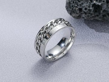 Eyecatcher Fingerring Fidget Spinner Ring. Kette-Runen Anti Stress Ring, Fidget Spinner Ring, Drehbarer Ring