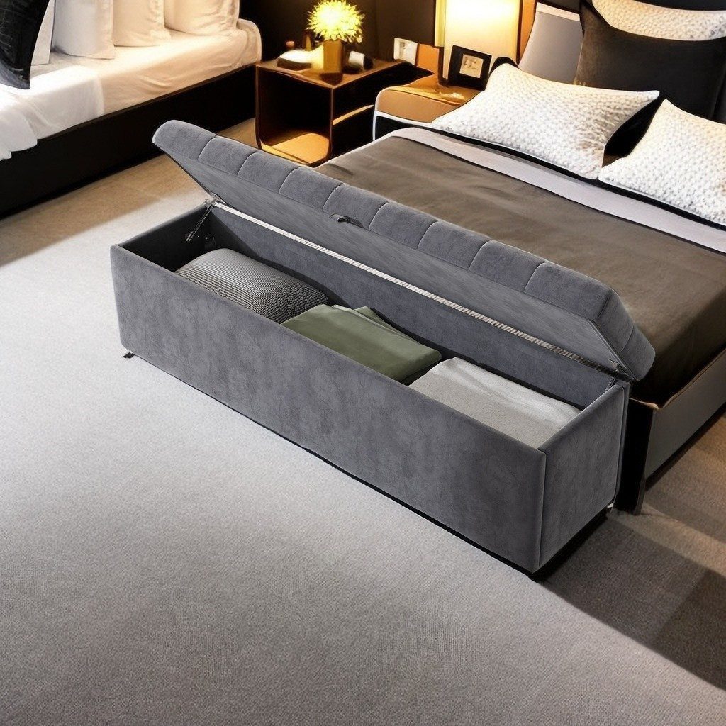 BlingBin Bettbank Polsterbank mit Stauraum und Deckel auch als Garderobenba günstig online kaufen