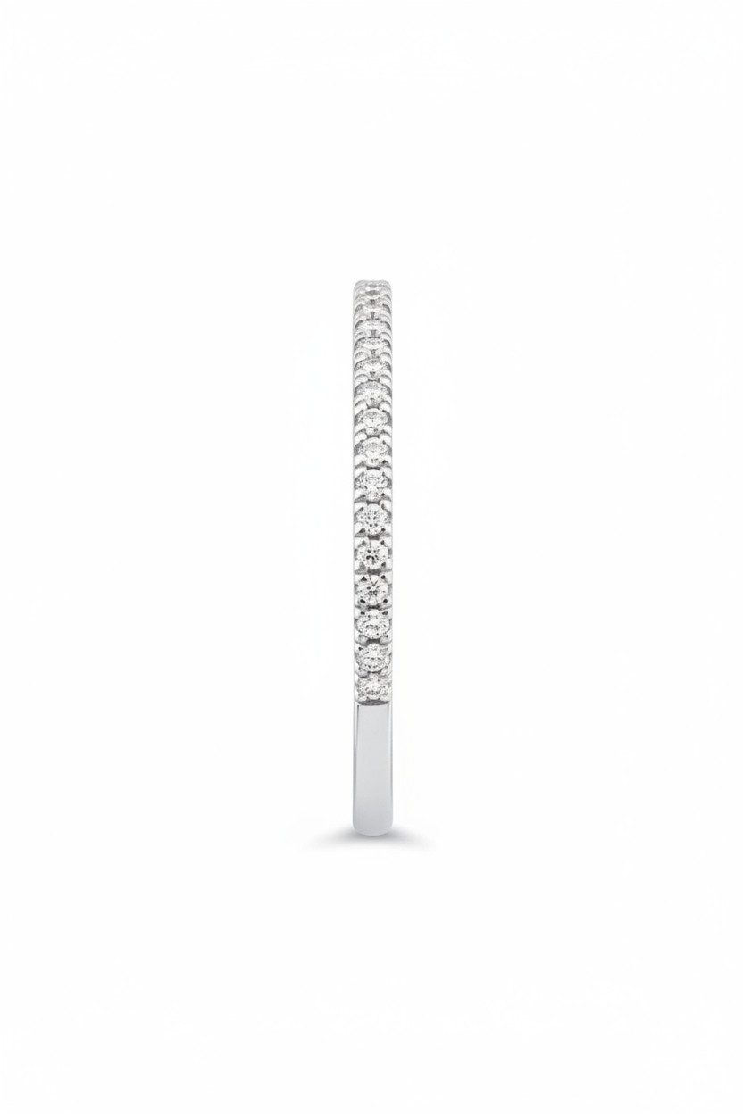 Diademita Fingerring Silberner Linienring mit Zirkonia (Set)