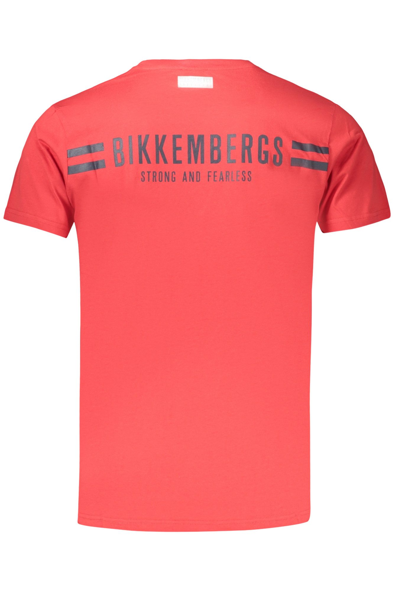 Bikkembergs T-Shirt Modisches Herren Kurzarm-T-Shirt Rot mit Streifen