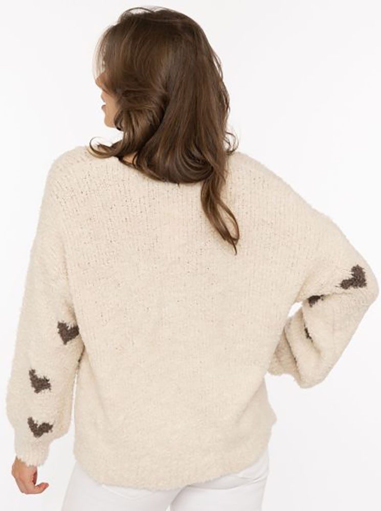 Zwillingsherz Cardigan "Herzen" mit Wollanteil, Herzen und Knöpfen