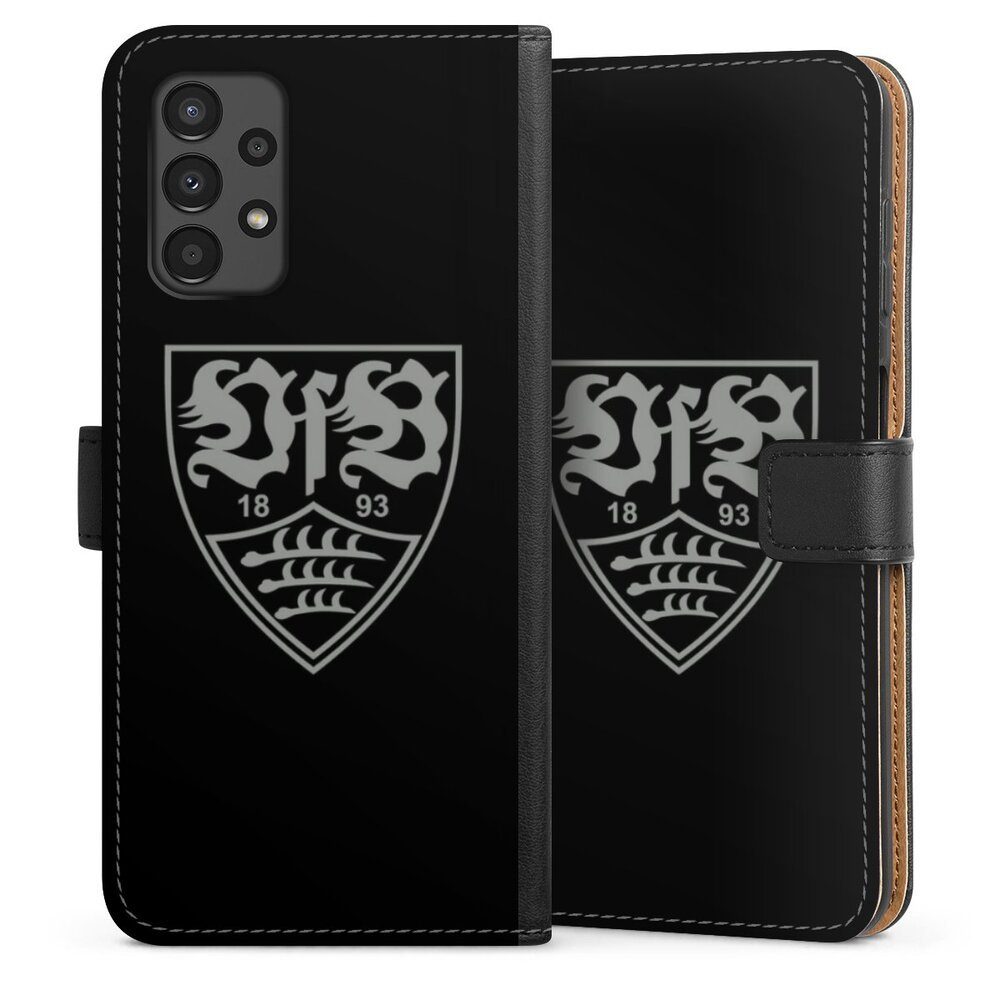 DeinDesign Handyhülle Offizielles Lizenzprodukt VfB Stuttgart VfB Stuttgart schwarz, Samsung Galaxy A13 4G Hülle Handy Flip Case Wallet Cover