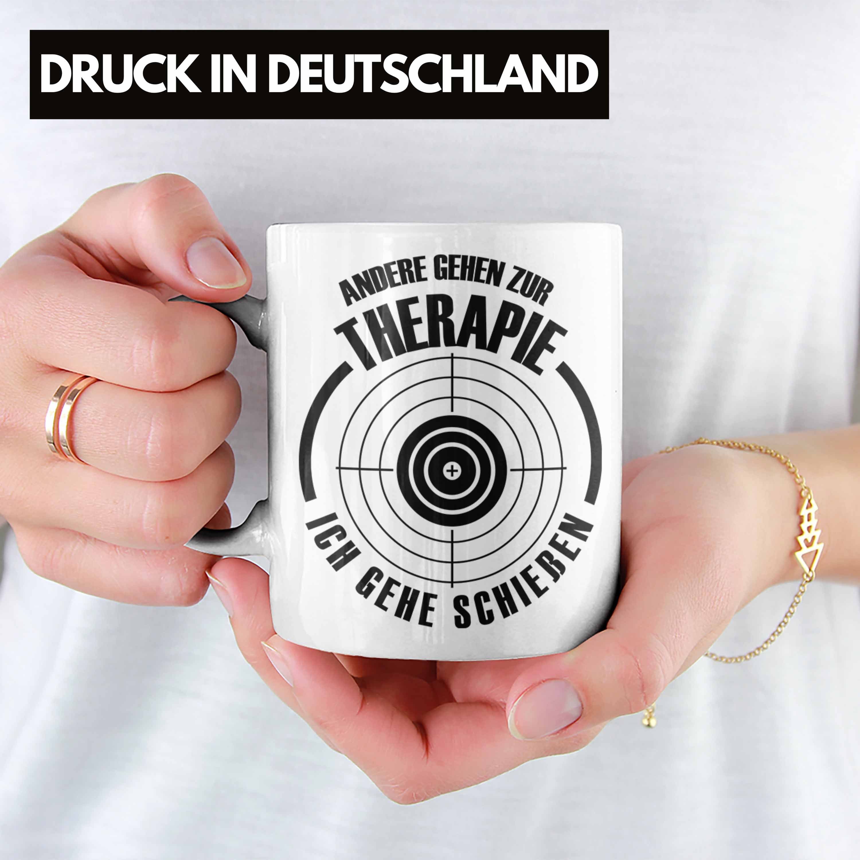 Schützenfest-Fans Weiss Trendation für Tasse Lustige Geschenk Schießstand- Schießen-Tasse und