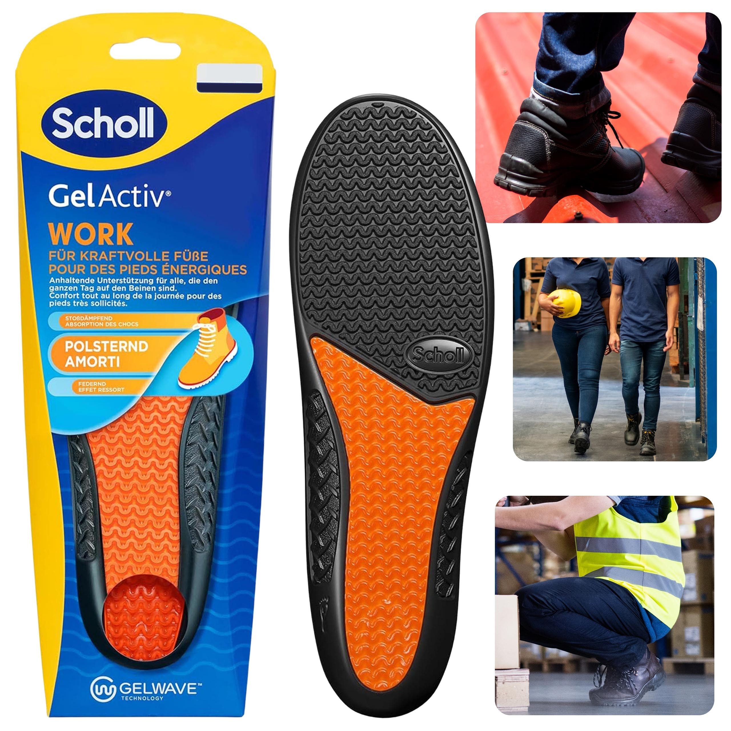 Scholl Fußbetteinlage SCHOLL GelActiv Work Einlagen für Arbeitsschuhe, Dämpfung