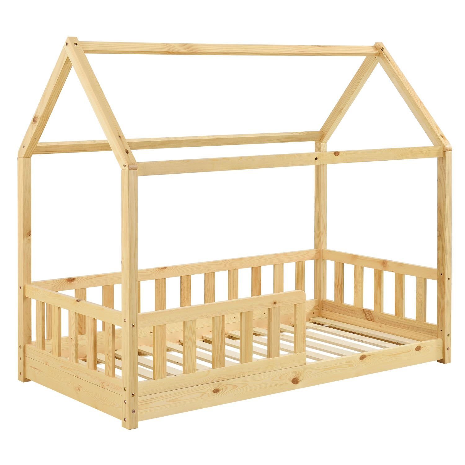 Juskys Kinderbett Marli, 80x160 cm, Hausoptik günstig online kaufen