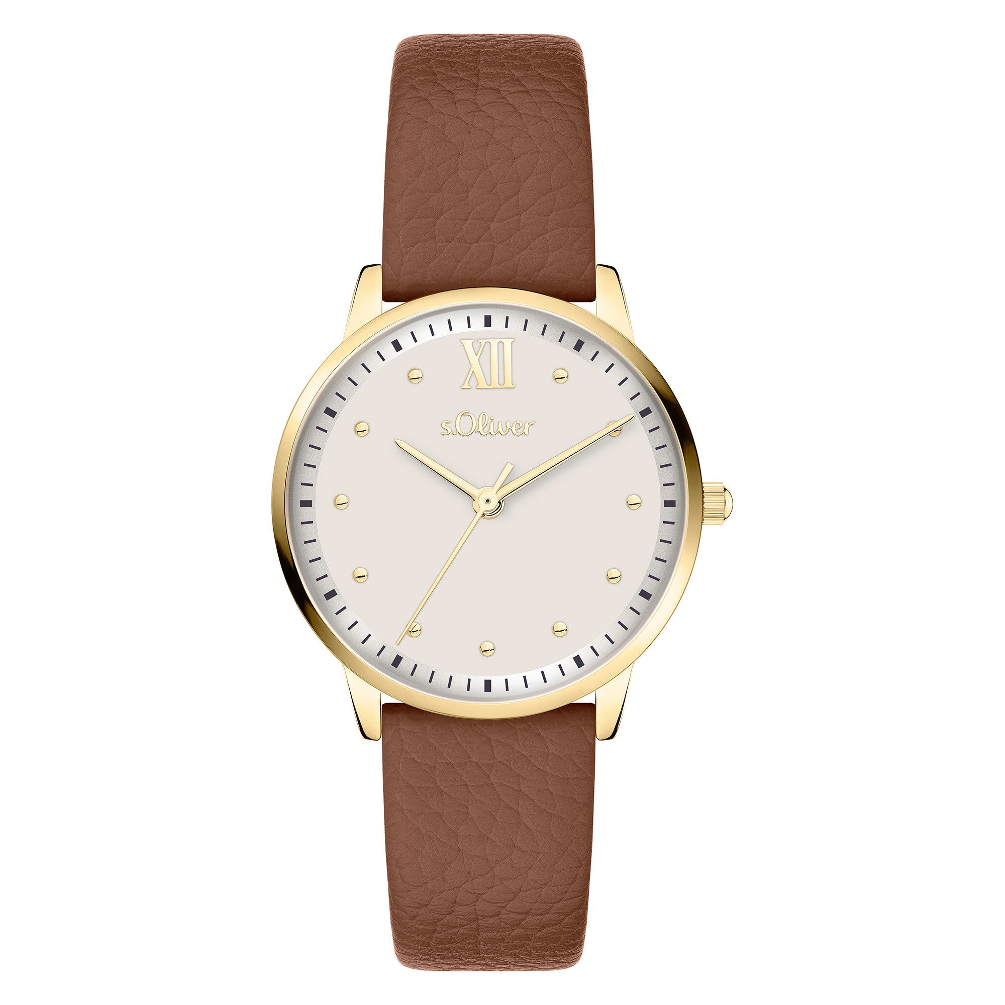 s.Oliver Quarzuhr Soft Elegance SO-4487-LQ, Armbanduhr, Damenuhr, analog