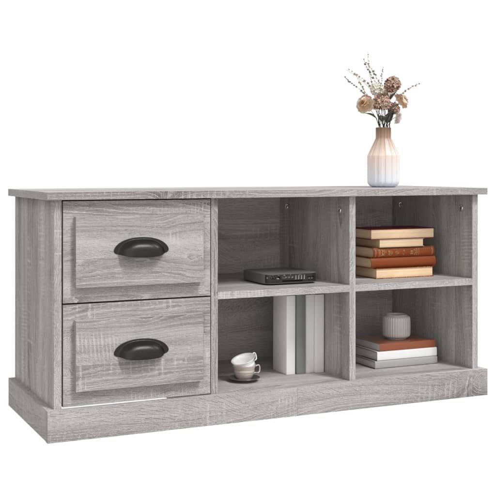 furnicato Holzwerkstoff cm Sonoma TV-Schrank 102x35,5x47,5 Grau