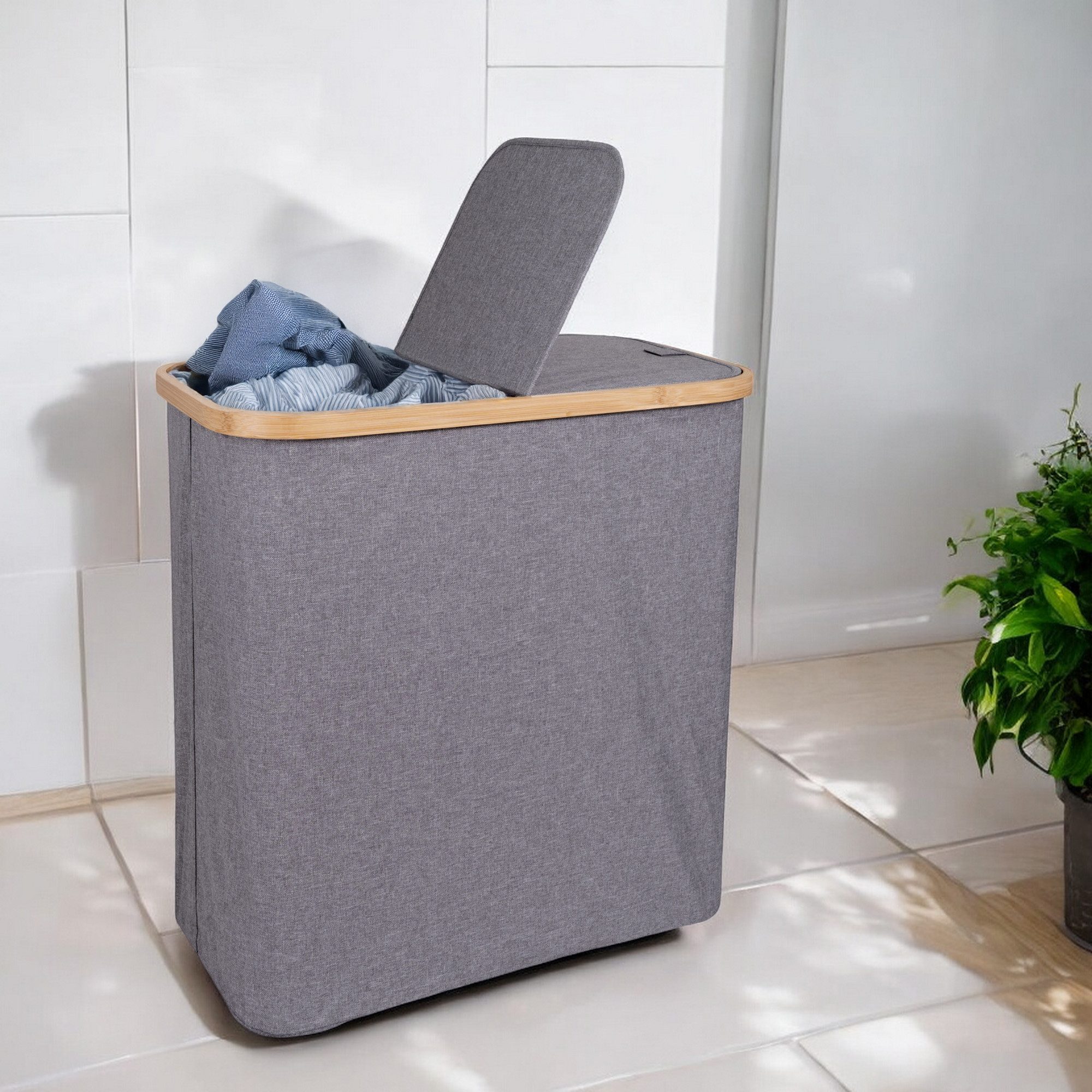 osoltus Wäschesortierer osoltus Wäschesortierer Nelson 2-Fach Wäschekorb Ba günstig online kaufen