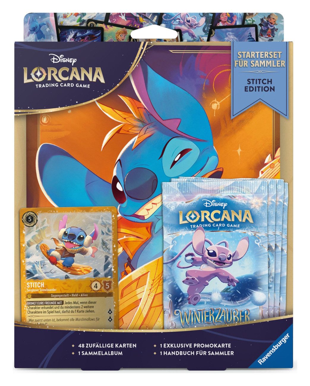 Ravensburger Sammelkarte Disney Lorcana TCG Starterset für Sammler Stitch Edition *Deutsche Edi