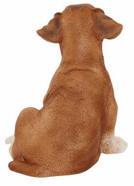 Castagna Tierfigur Deko Figur Hund Boxer Welpe Hundefigur sitzend Kollektion Castagna aus Resin Höhe 24 cm