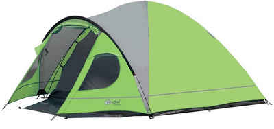 Portal Outdoor Kuppelzelt Zelt für 4 Personen Bravo grün wasserdicht Familienzelt Camping, Personen: 4 (mit Transporttasche), mit Transporttasche 100% wasserdicht
