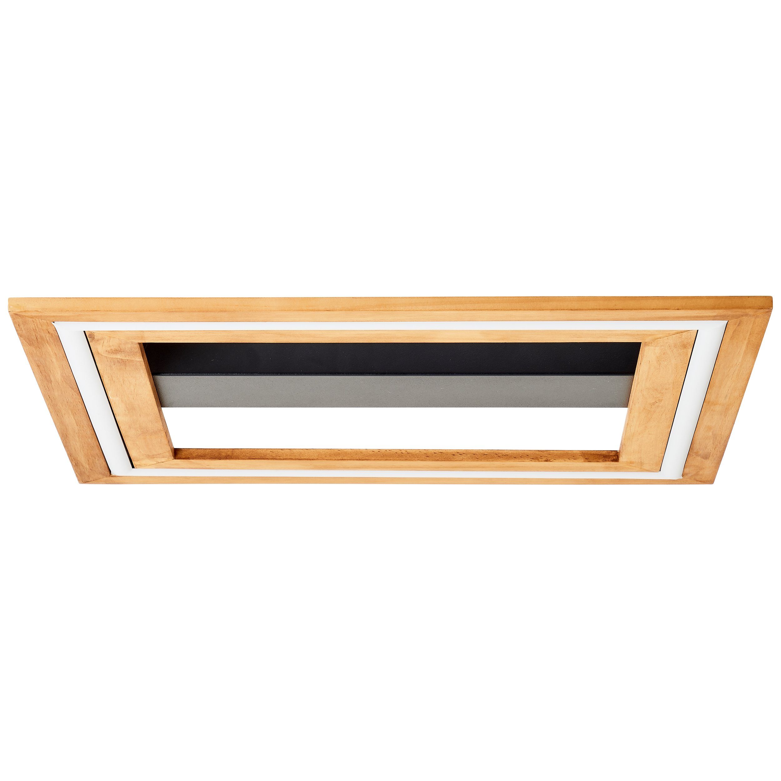 Brilliant Deckenleuchte Rhea, holz hell/schwarz, Deckenleuchte 45x45cm Holz/Metall/Kunststo LED Rhea