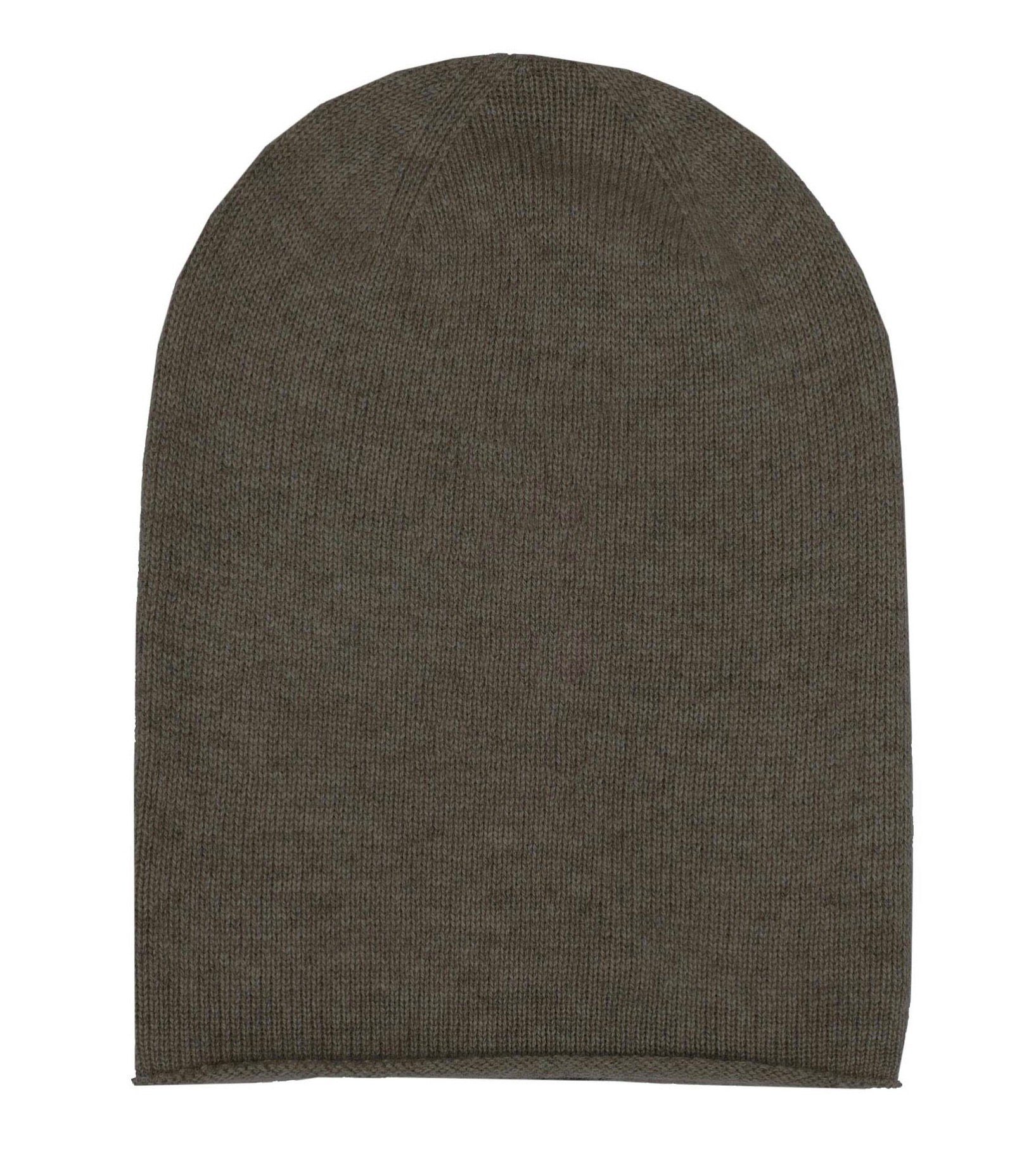 Zwillingsherz Strickmütze Zwillingsherz Mütze Beanie aus 100 % Kaschmir Unifarben braun