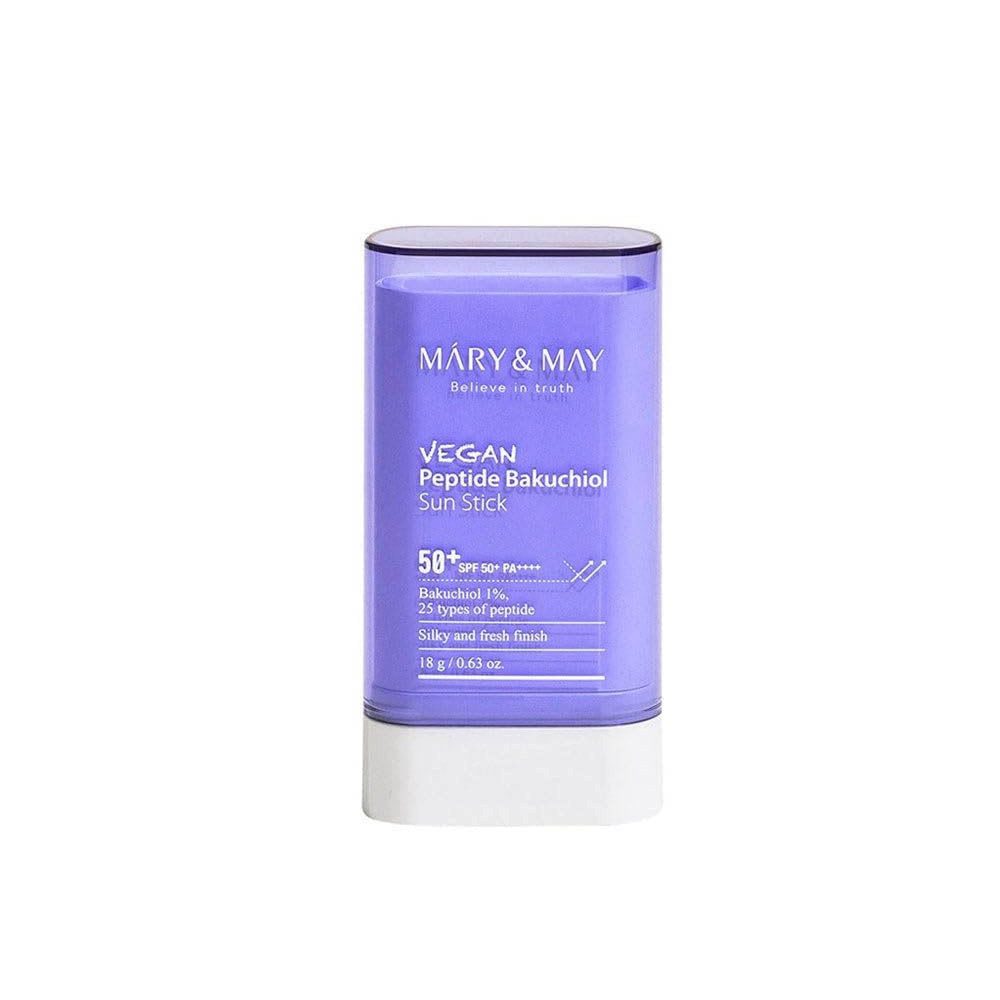MARY & MAY Sonnenschutzpflege Mary&May, Vegan Peptide Bakuchiol Sun Stick SPF50+ PA++++ 18g