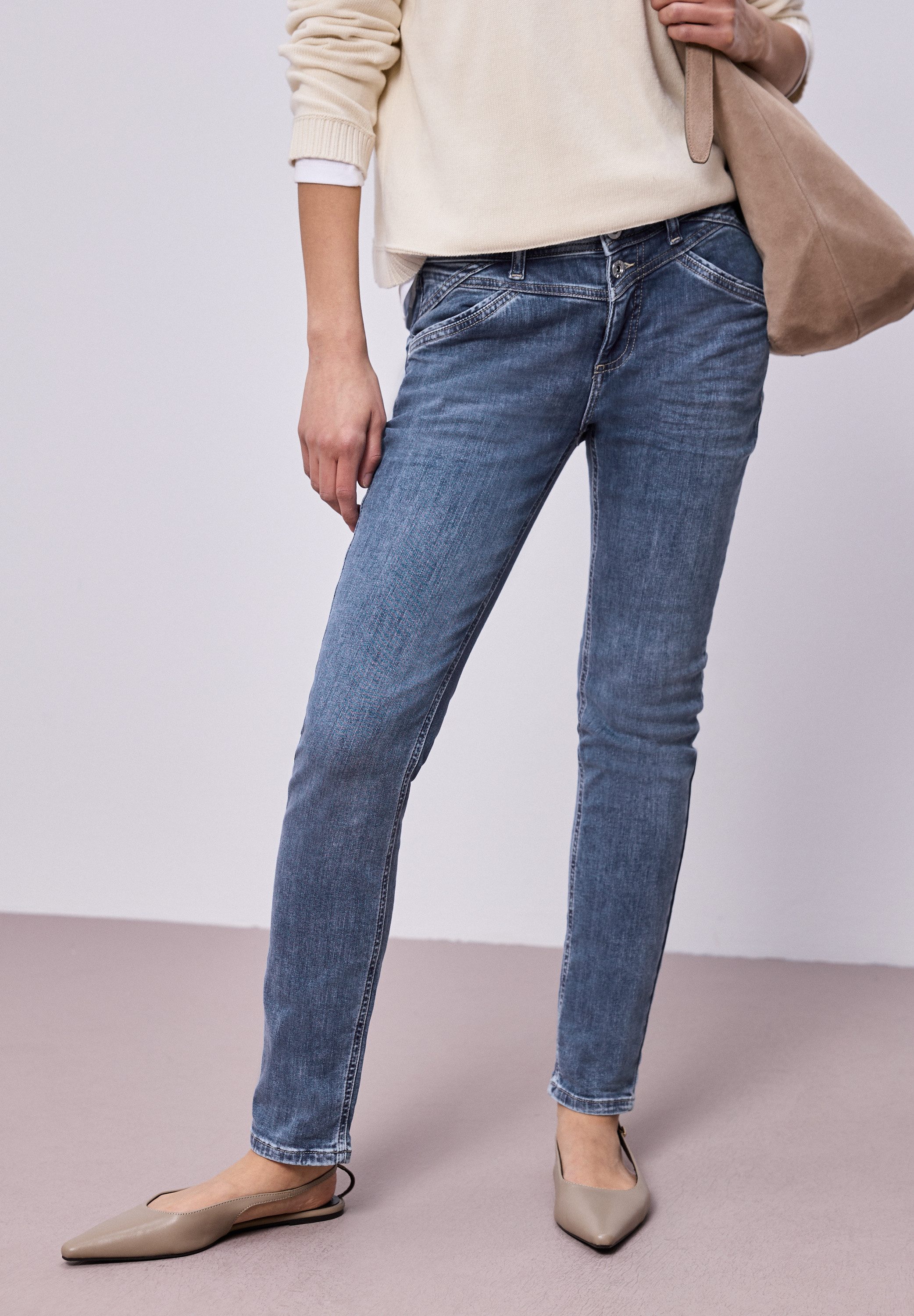 STREET ONE Comfort-fit-Jeans Middle Waist