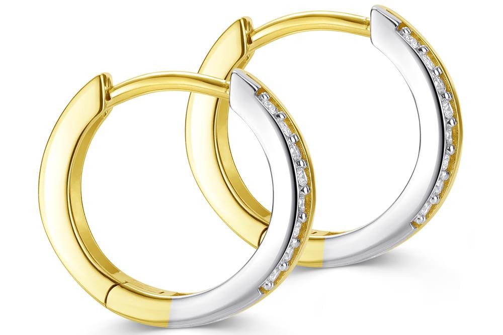 Silberkettenstore Creolen-Set Creolen mit Zirkonia SJR 240203.300 - echt 33 günstig online kaufen