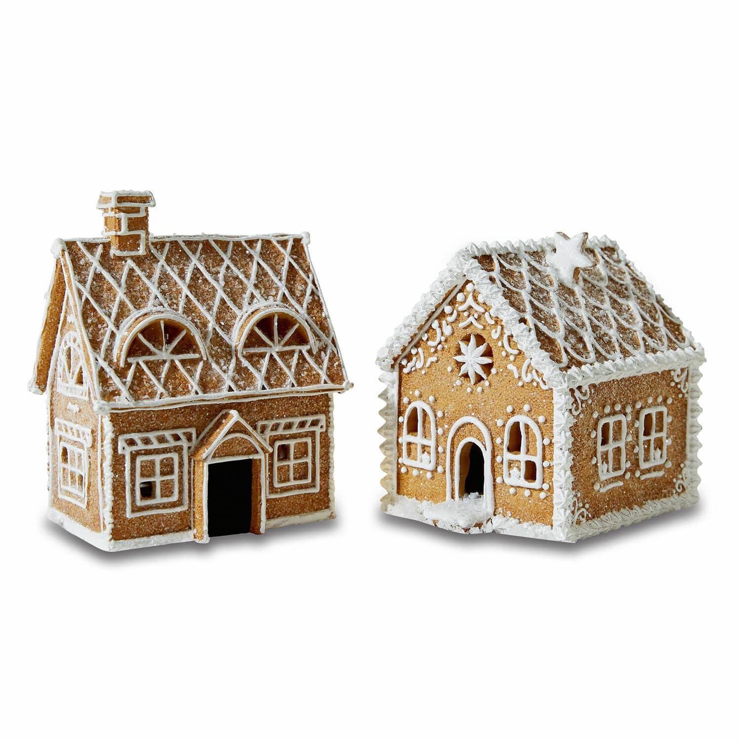 Mirabeau Weihnachtsfigur Deko-Haus 2er Set Tarreau braun/weiß (2er Set, 2er günstig online kaufen