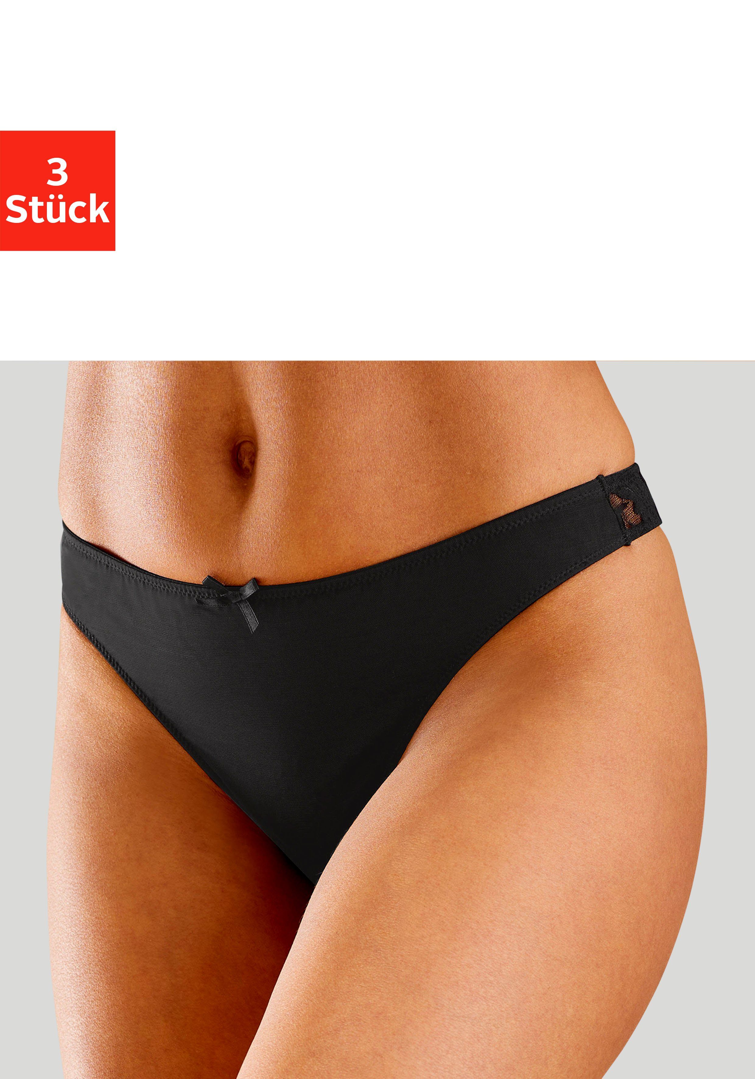 petite fleur by Lascana String (Packung, 3 Stück) mit Spitze hinten