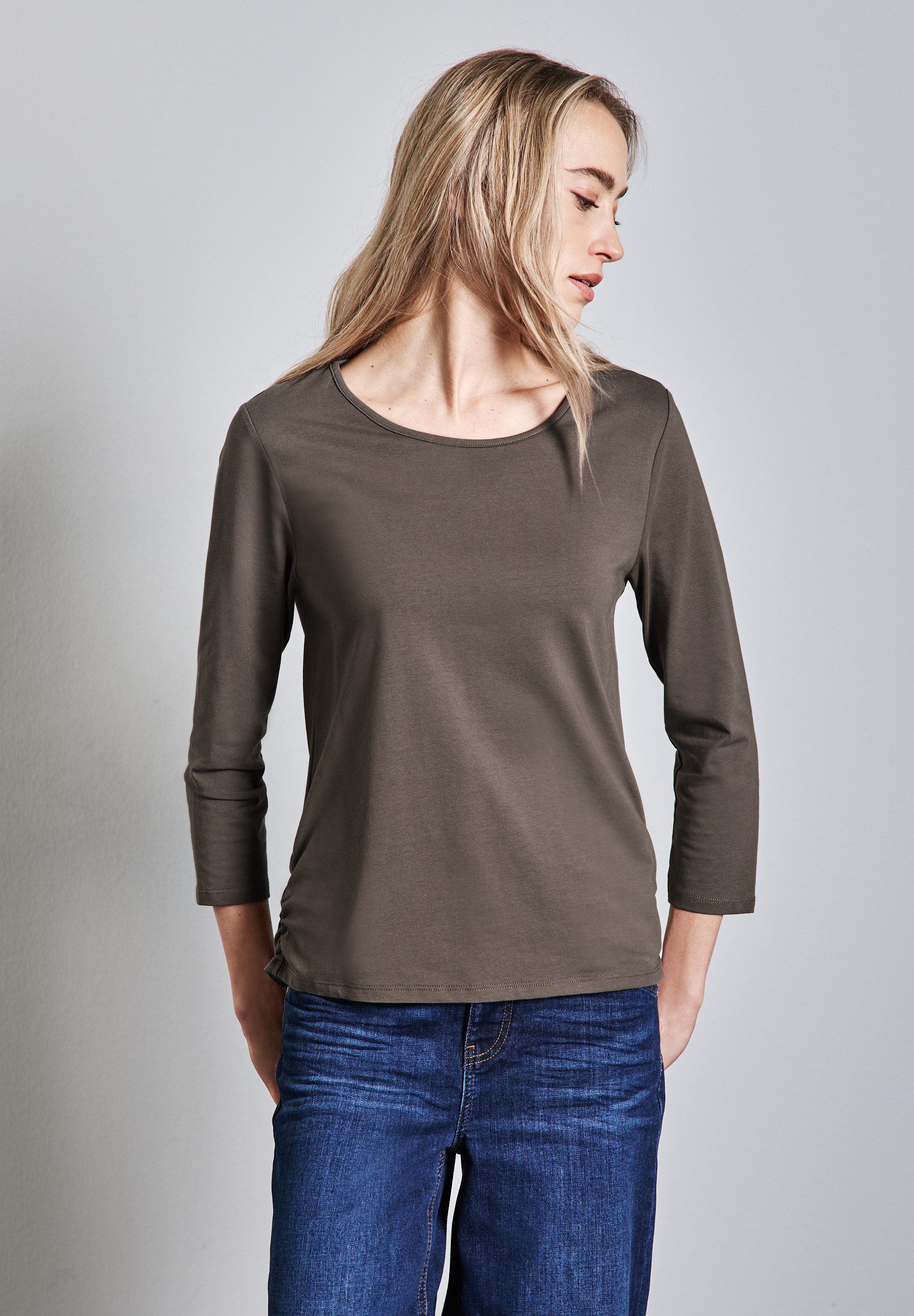 STREET ONE Langarmshirt mit 3/4 Ärmeln günstig online kaufen