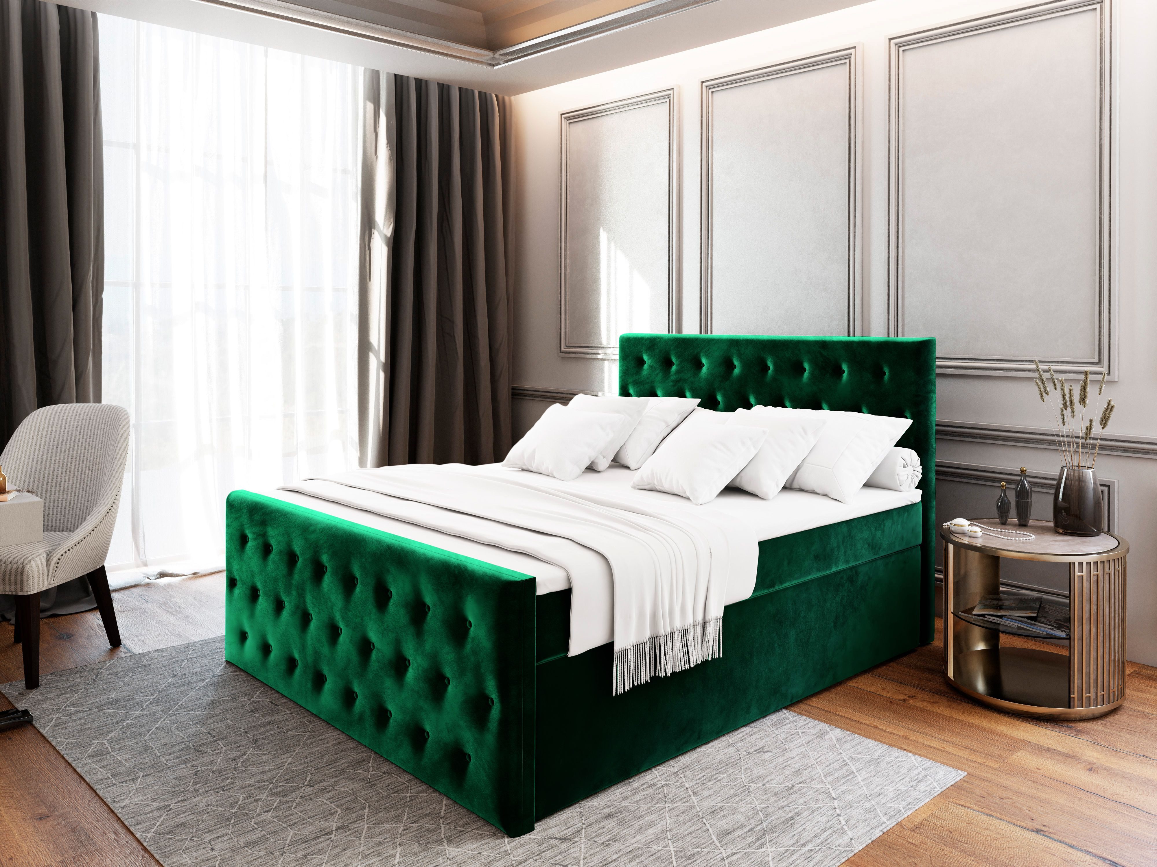 Masseno Boxbett FONDI 160x200 cm mit Bonell Matratze und Topper günstig online kaufen