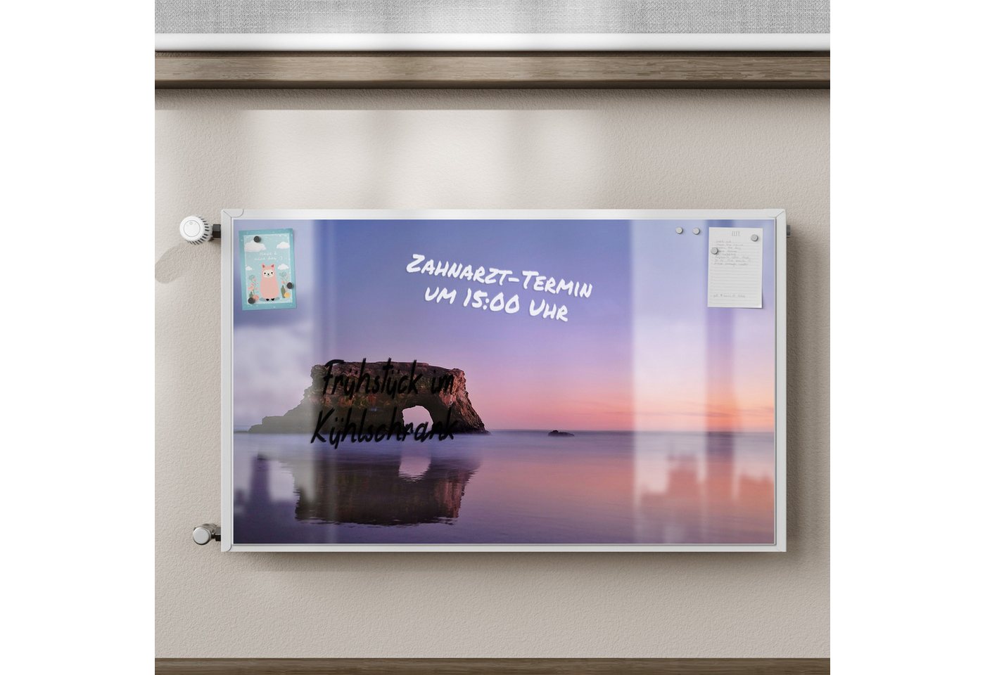 Thumbnail - DEQORI Magnetfolie 'Abendlicher Felsbogen', Heizung Magnetmatte magnetisch Magnetfolie Folie Schutz