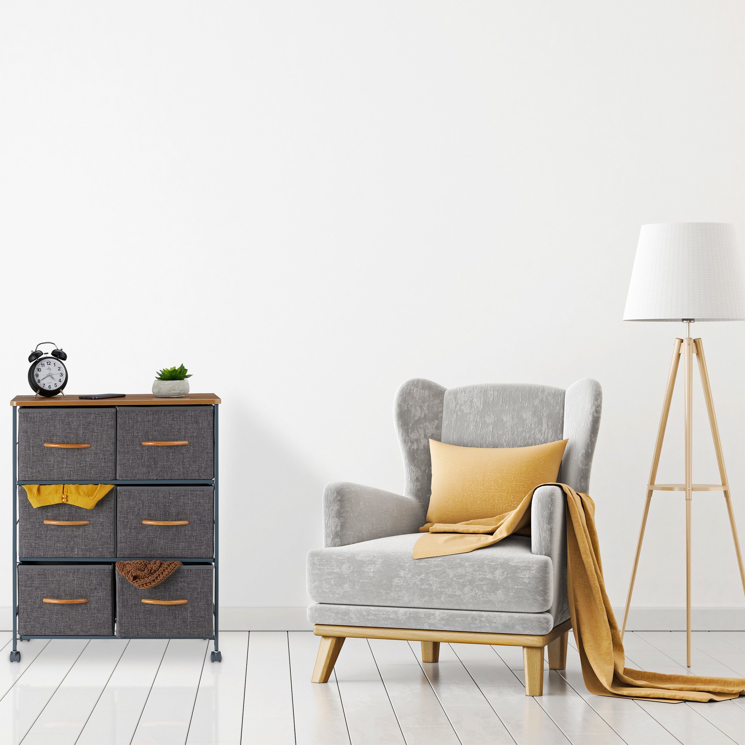 relaxdays Beistellschrank Schubladenschrank mit Rollen D günstig online kaufen