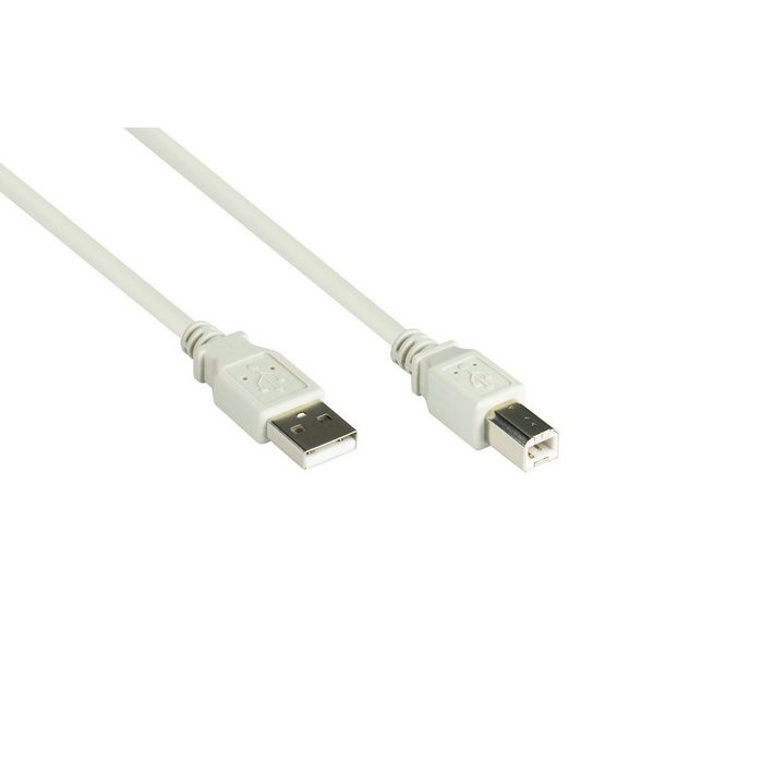 GOOD CONNECTIONS Anschlusskabel USB 2.0 Stecker A an Stecker B grau 0 25m USB-Kabel (0.25 cm)