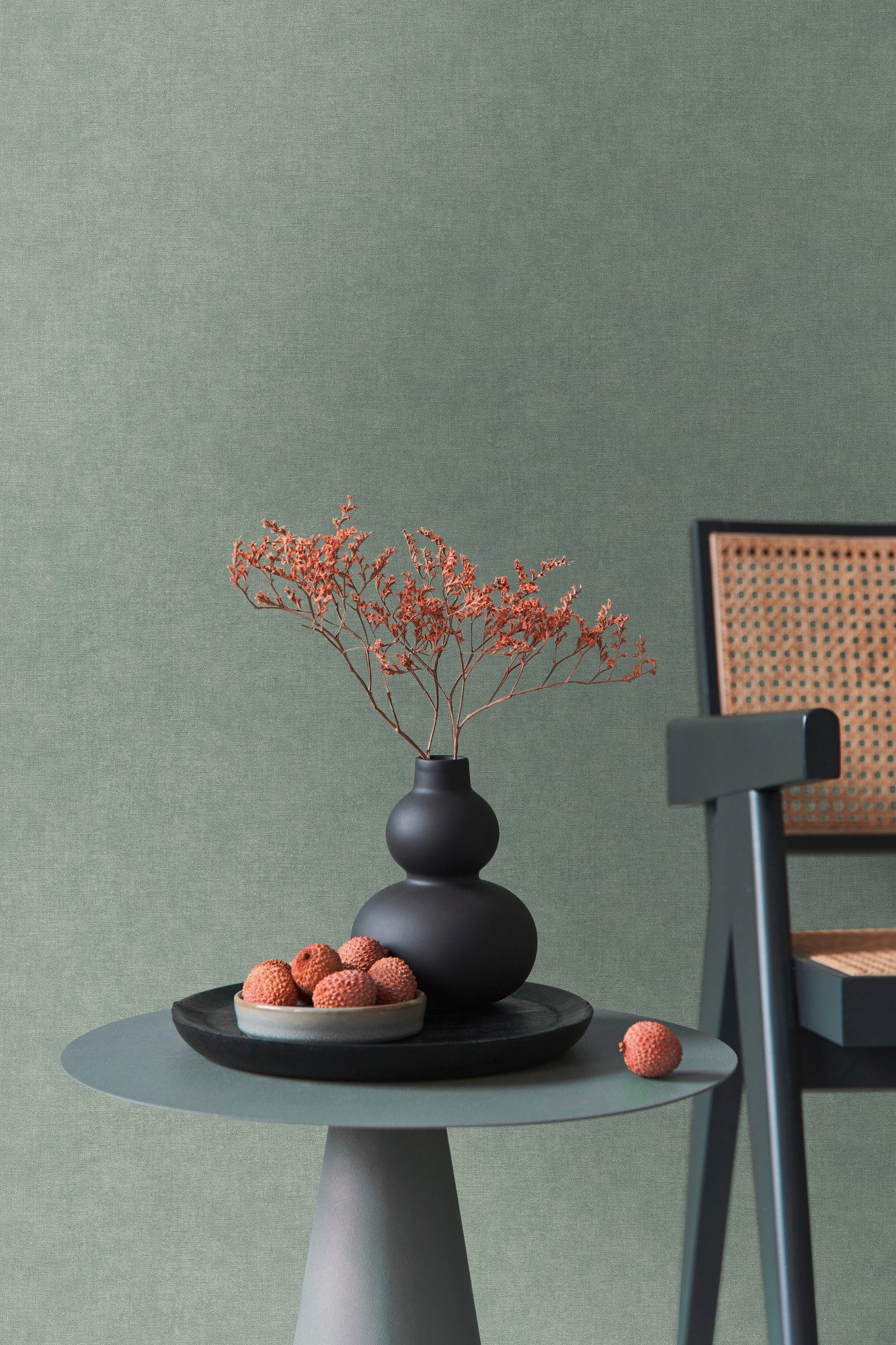 living walls Vliestapete Smart Surfaces einfarbige Tapete Unitapete Struktur-Optik Landhaus, strukturiert, matt, (1 St), Vliestapete Textil-Optik für Schlafzimmer Küche Wohnzimmer Uni Design
