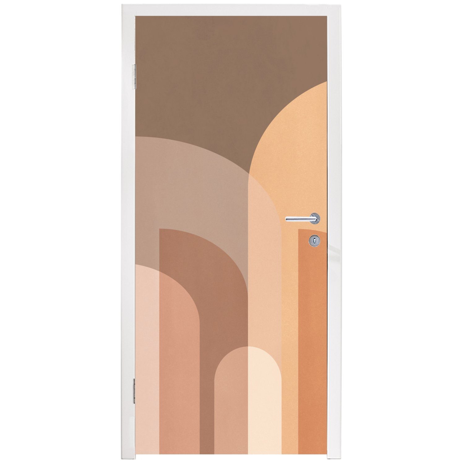 cm für - Tür, Abstrakt Kunst, bedruckt, - Matt, St), Pastell (1 MuchoWow Türtapete 75x205 Fototapete Türaufkleber,