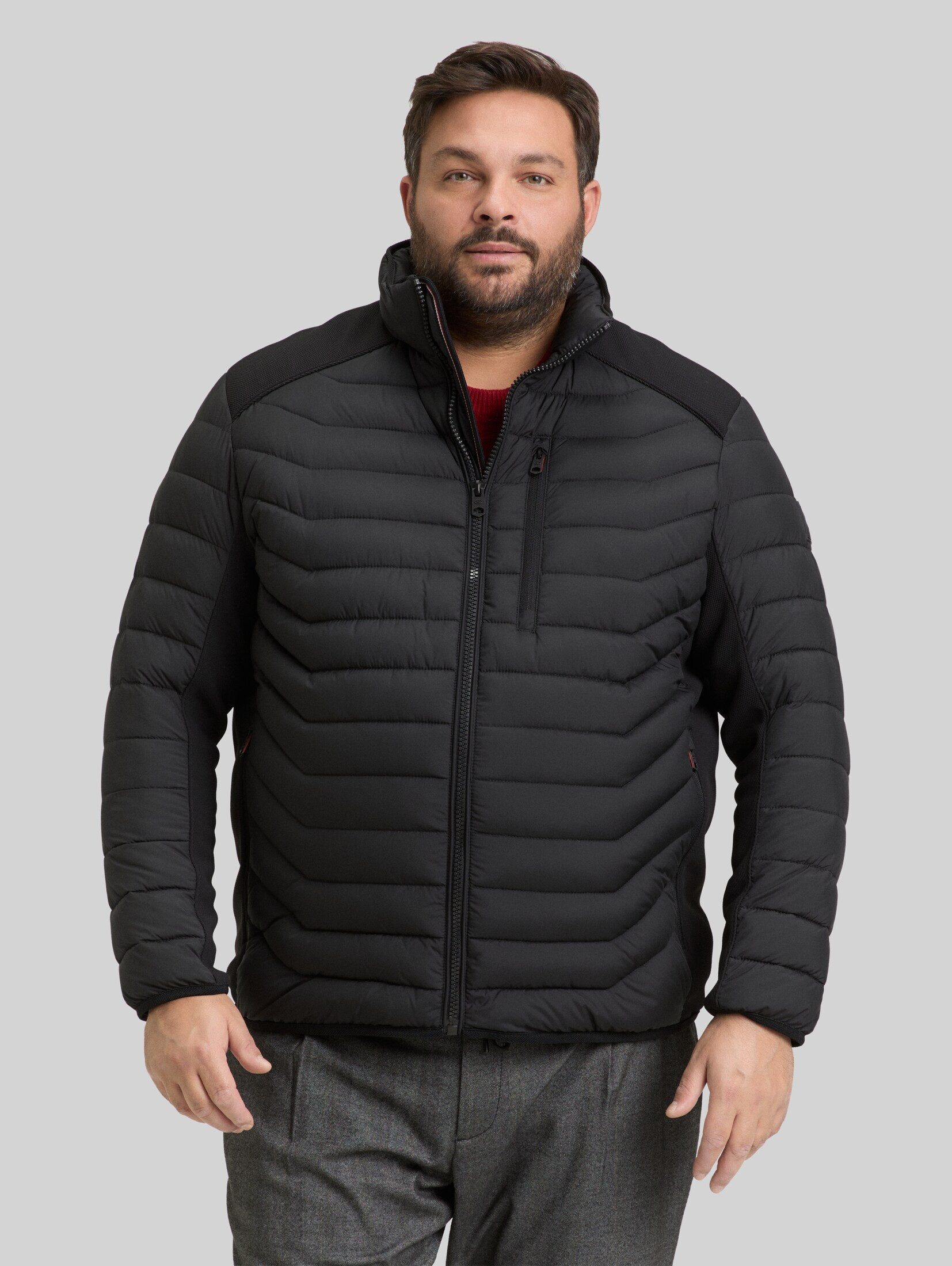 TOM TAILOR PLUS Winterjacke Jacken Plus Size - Hybrid Lightweight Steppjacke mit Stehkragen